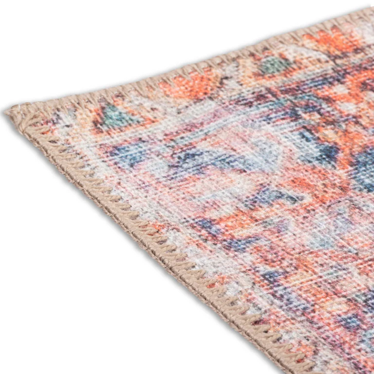 Aura Traditional Rug - 9' x 12' - Red/Blue - Image 3