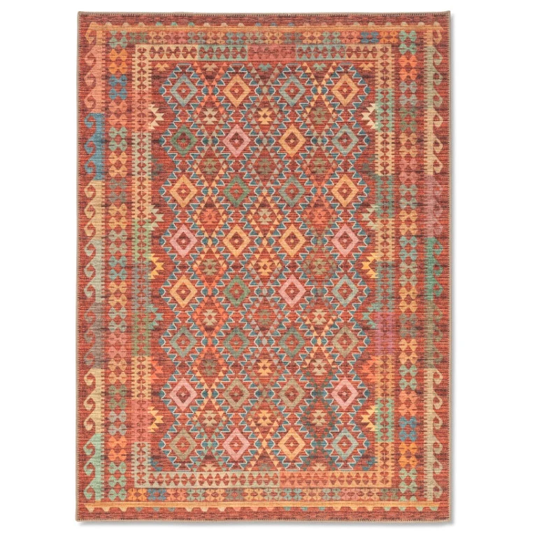 Aura Tribal Rug - 6' x 9' - Multi-Colour