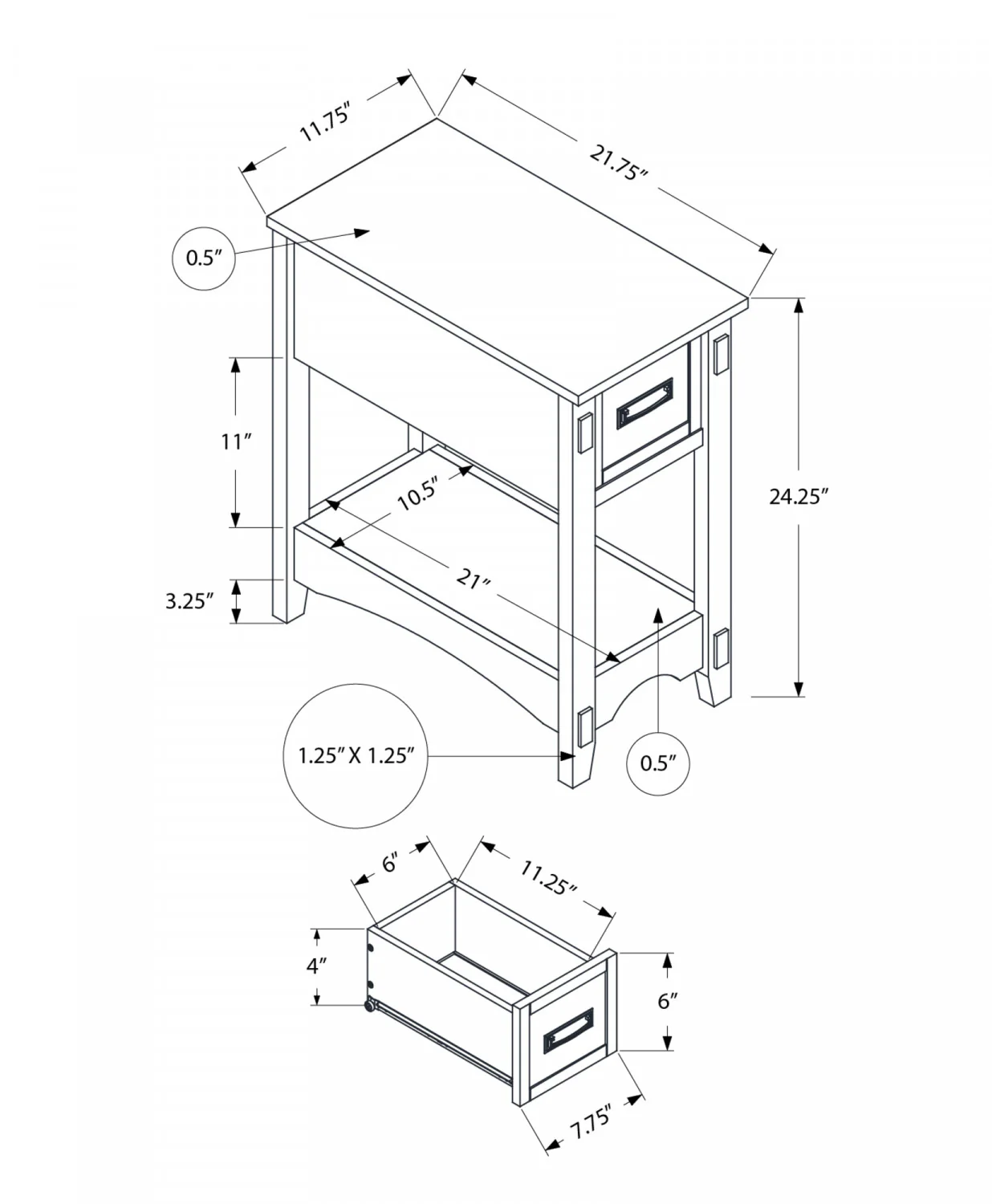 Aurea Side Table - Walnut - Image 3