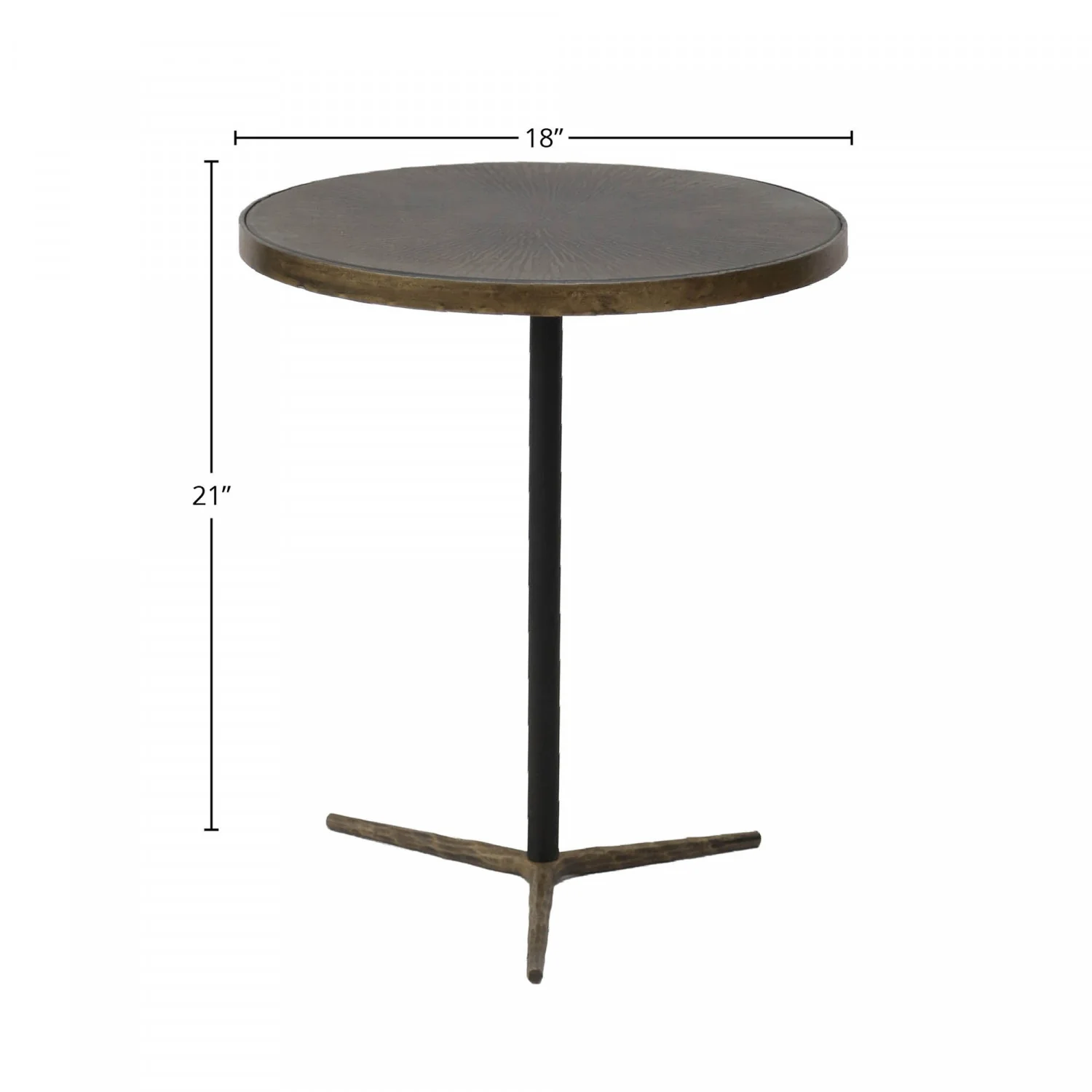 Auren Round Side Table - Bronze - Image 3