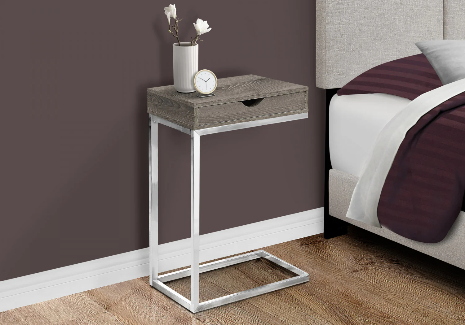 Auron Side Table - Taupe - Image 6