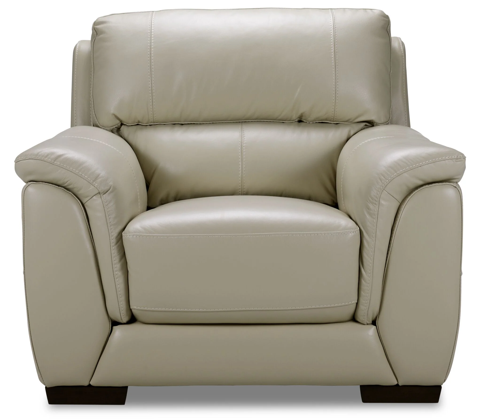 Avalon Leather Chair - Oyster Grey Cream - Image 3