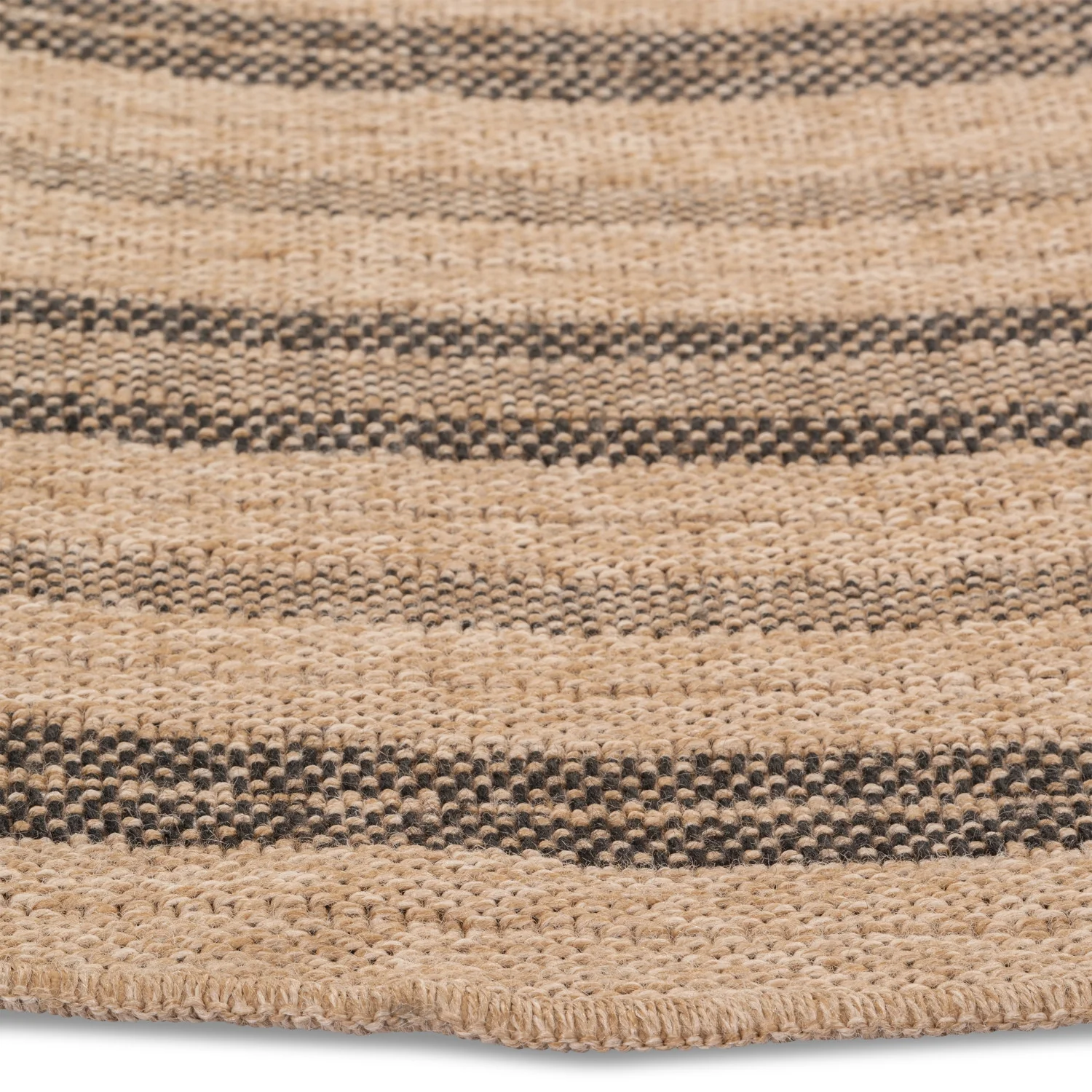 Avanos Circles Indoor/Outdoor Rug - 6ft Round - Beige/Black - Image 3