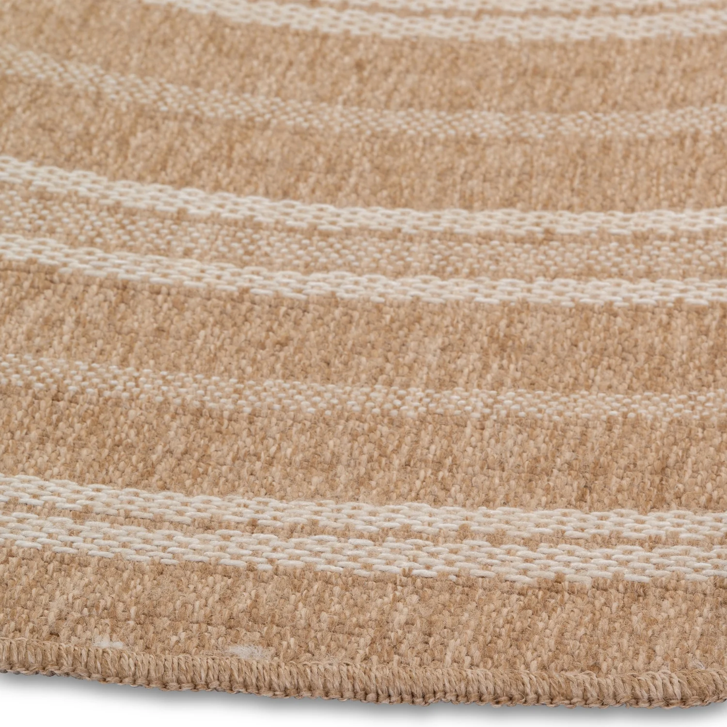 Avanos Circles Indoor/Outdoor Rug - 6ft Round - Beige/White - Image 3