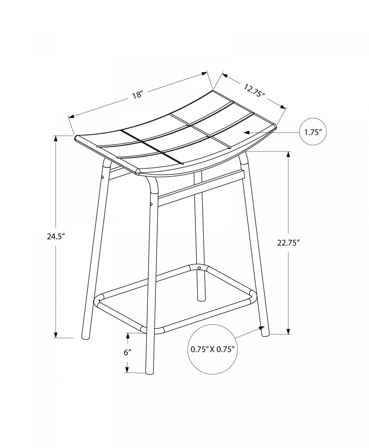 Baffin Counter Stool - White/Grey - Set Of Two - Image 3