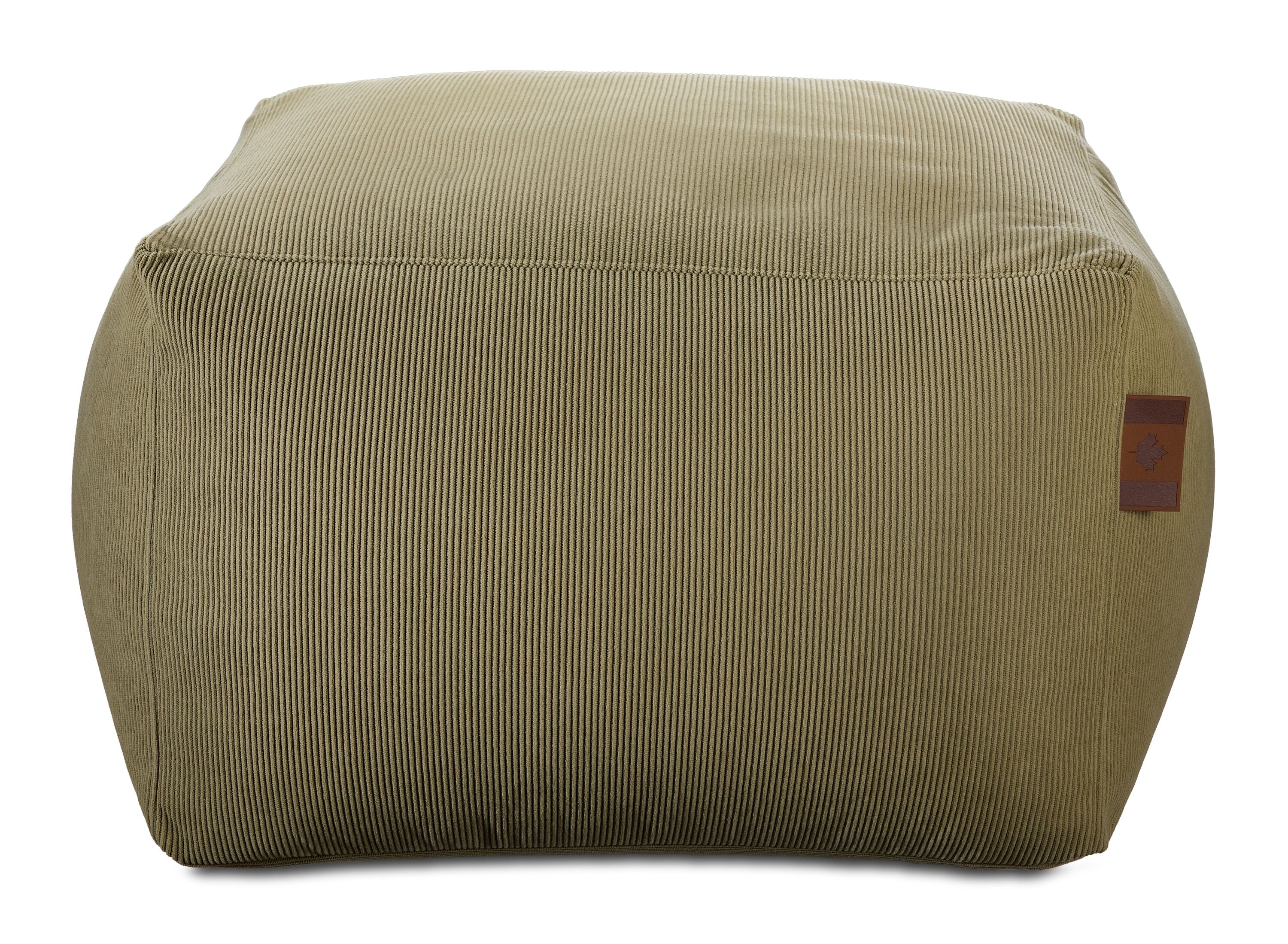 Baka Ottoman Square - Green Corduroy - Image 2