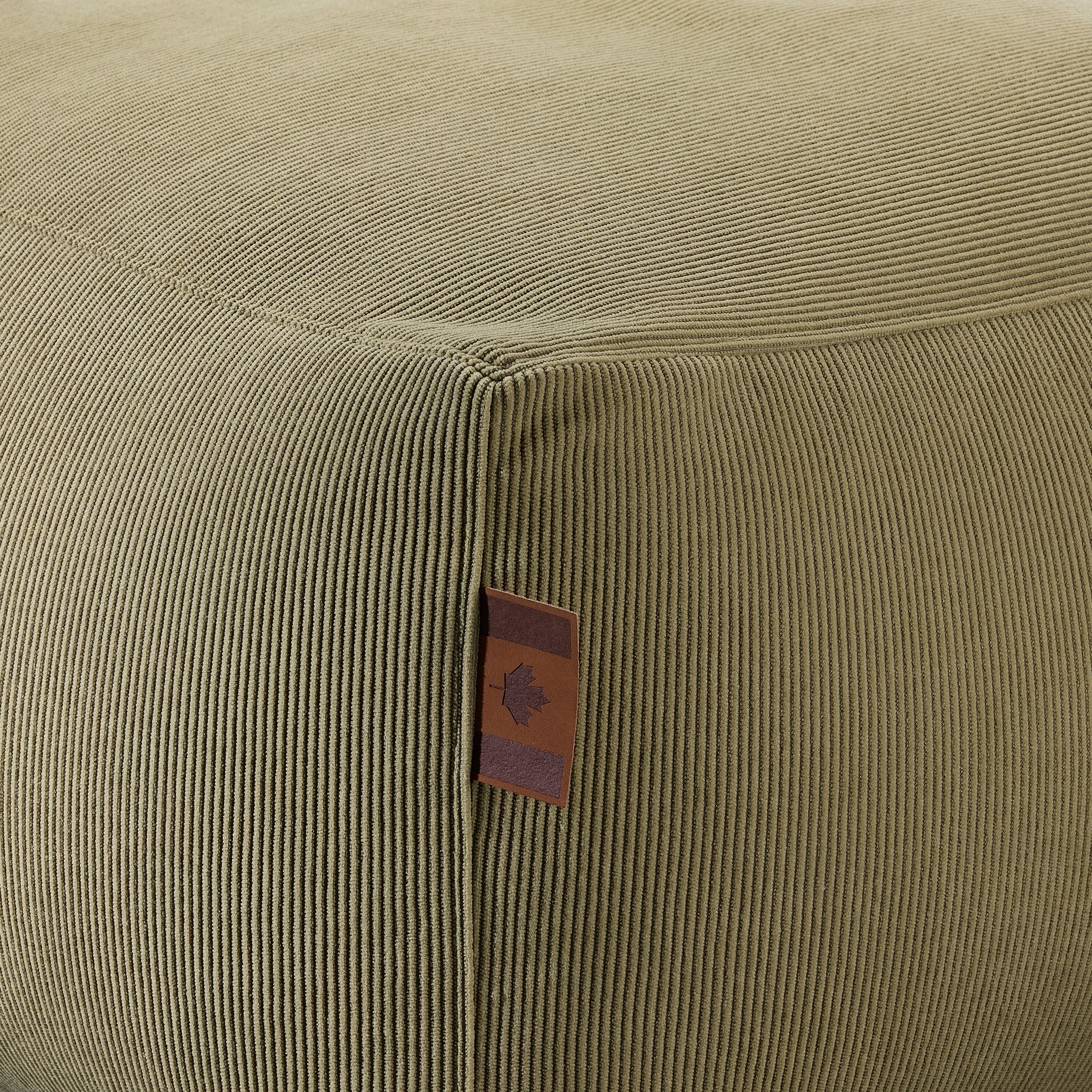 Baka Ottoman Square - Green Corduroy - Image 3