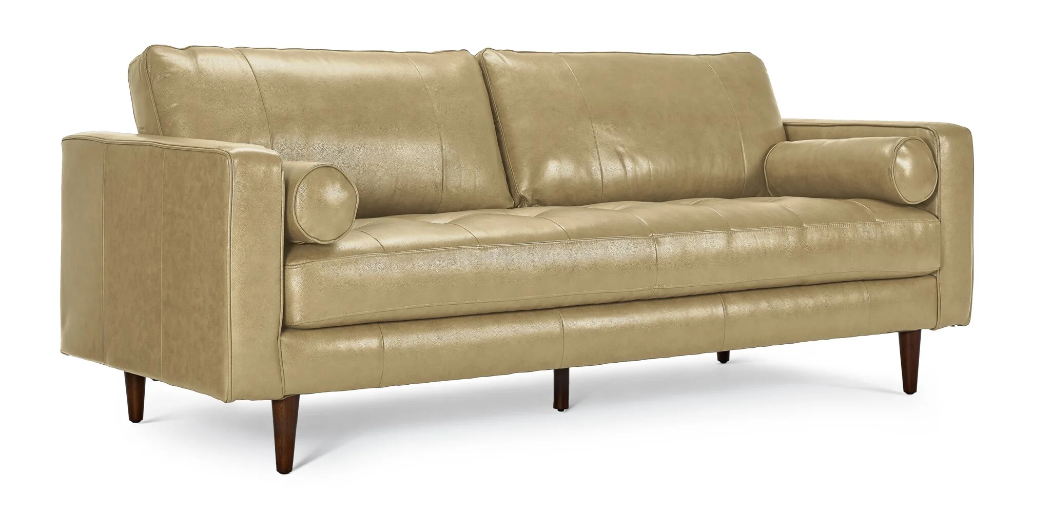 Bari Leather Sofa and Chair Set - Stone - Image 2