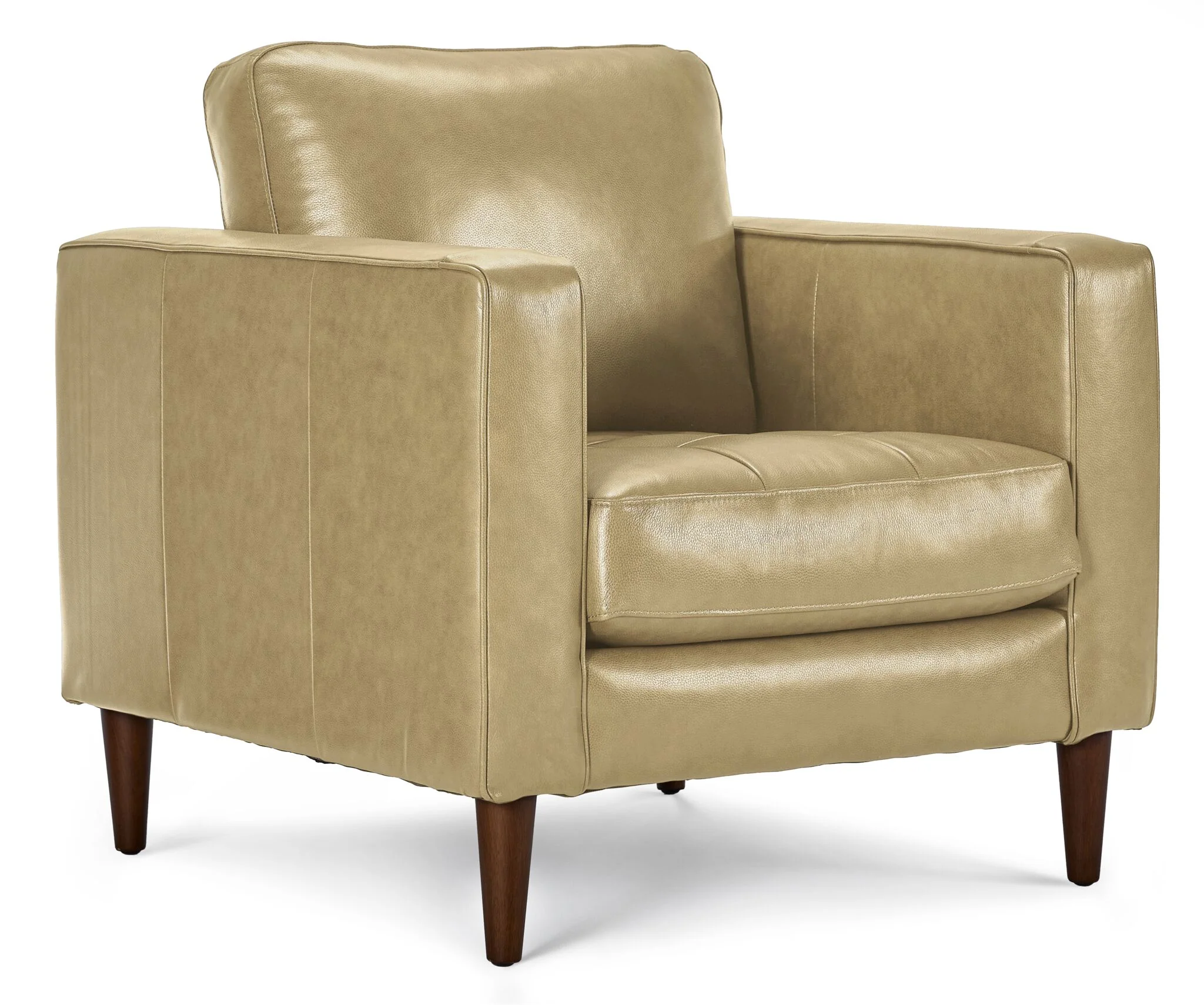 Bari Leather Sofa and Chair Set - Stone - Image 3