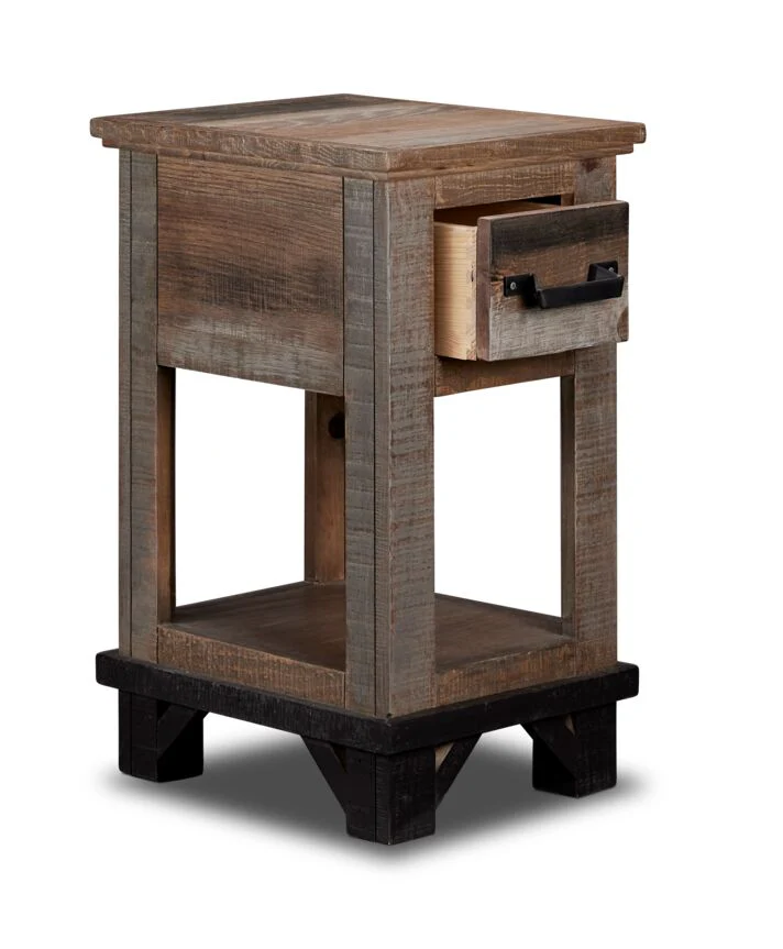 Baron Chairside Table - Barnwood - Image 2