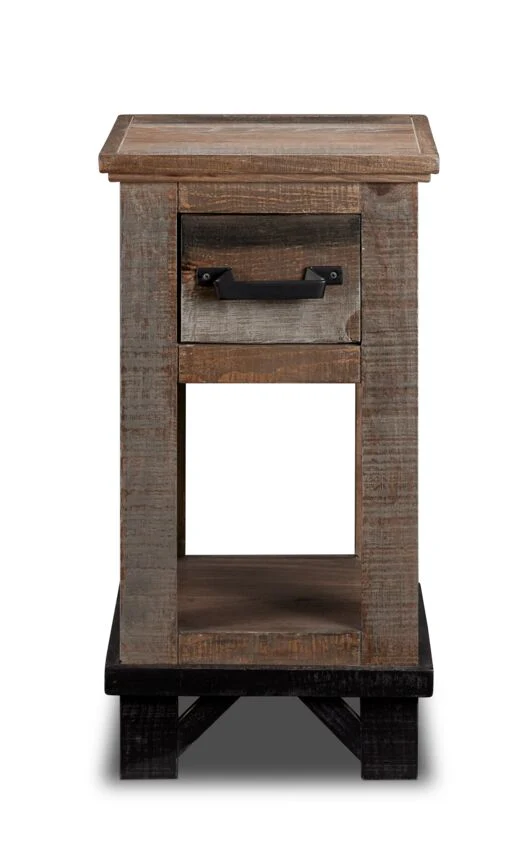 Baron Chairside Table - Barnwood - Image 3