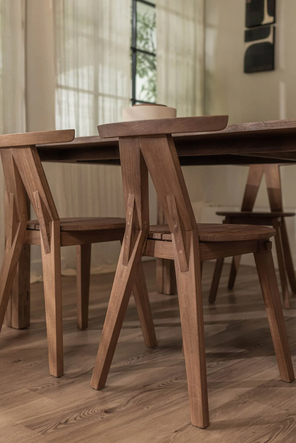 Bayan Artisan Buffalo Dining Chair - Brown - Image 3