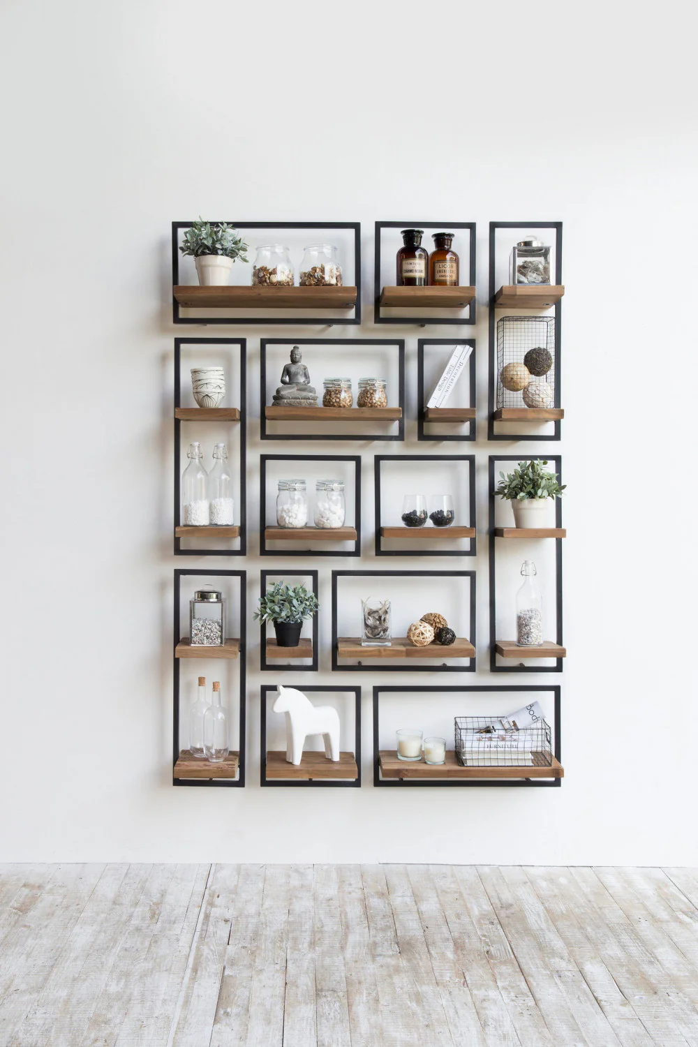 Bayan Metal Frame Wall Box I - Teak - Image 3
