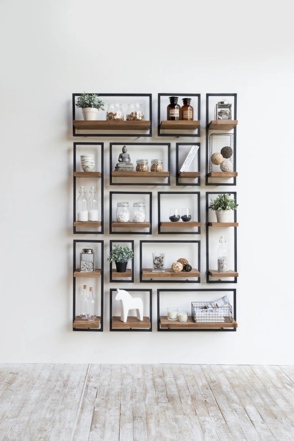 Bayan Metal Frame Wall Box IV - Teak - Image 2