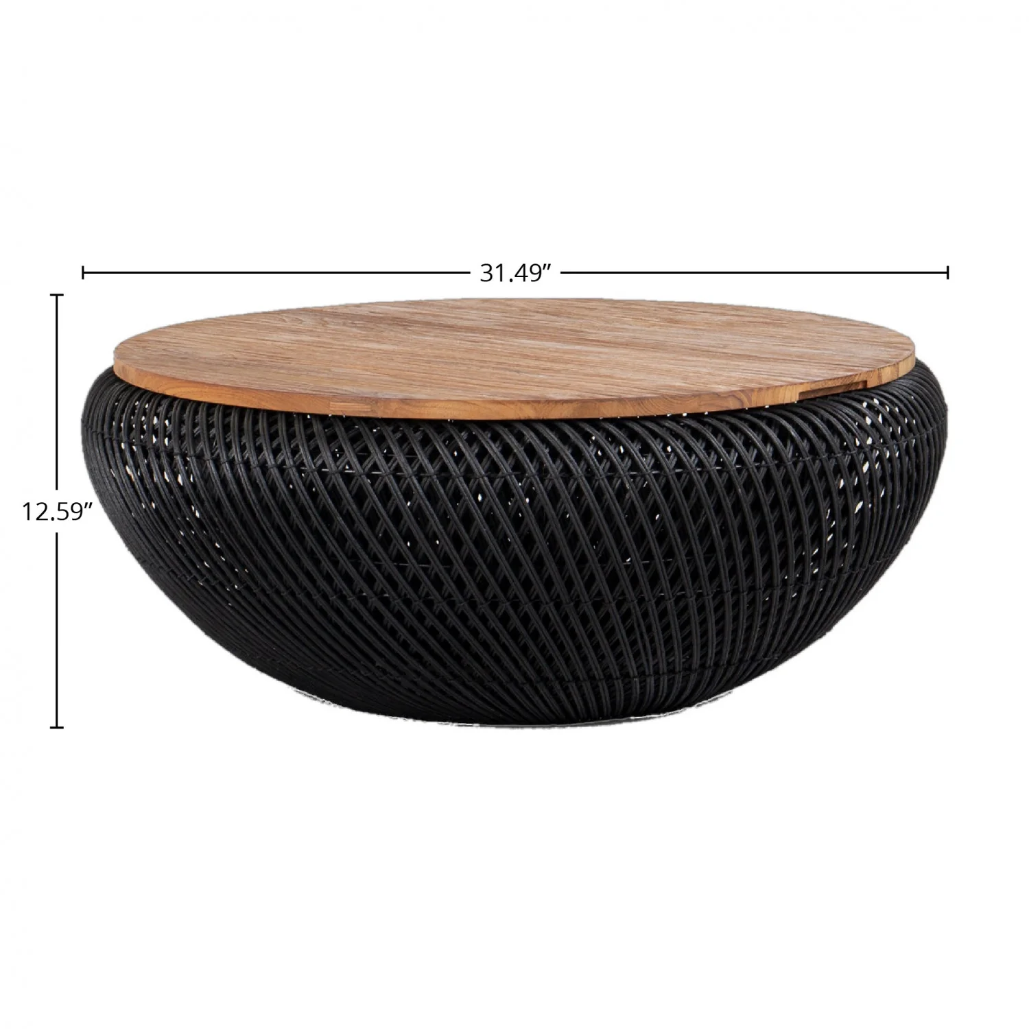 Bayan Wave Coffee Table - Black - Image 11