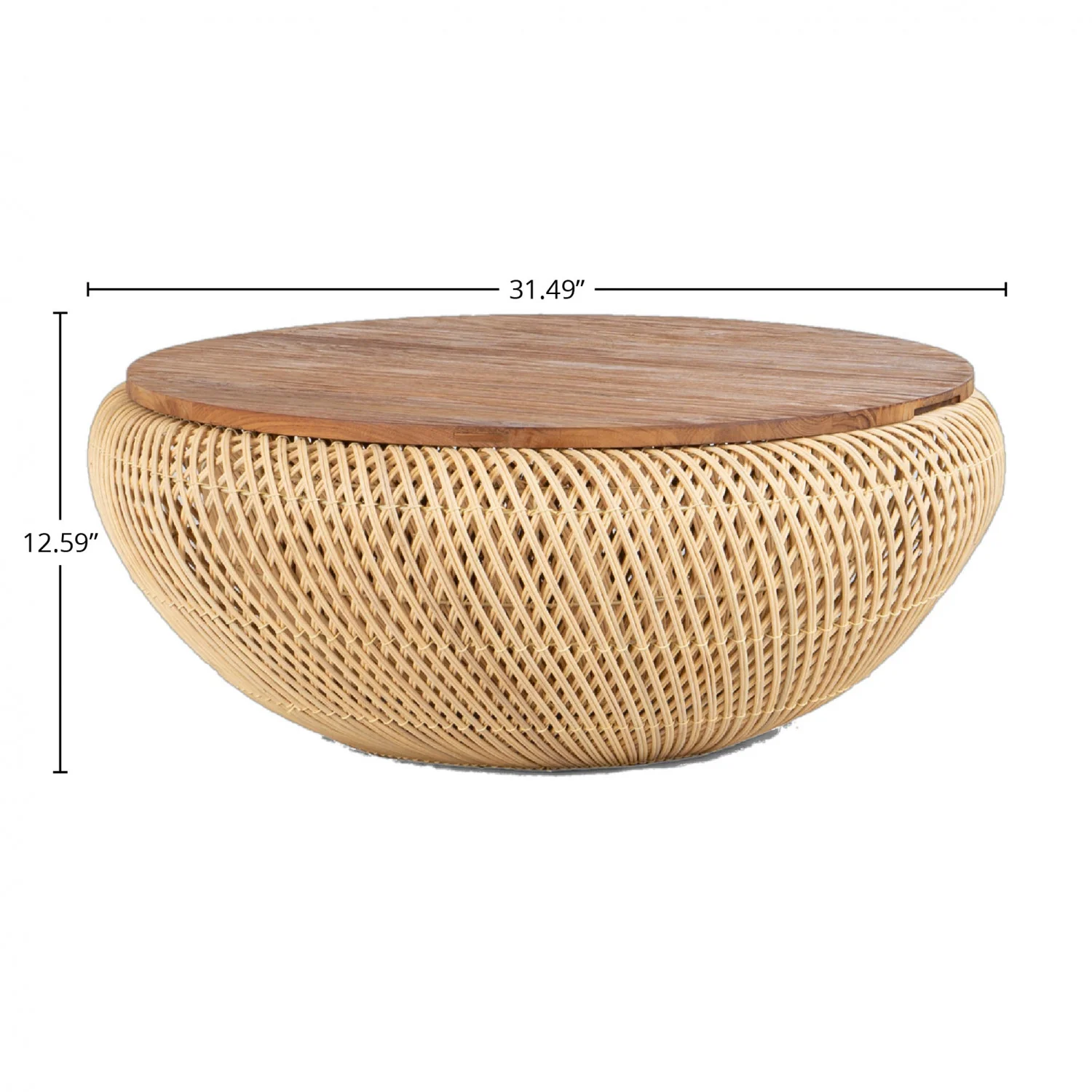 Bayan Wave Coffee Table - Natural - Image 9