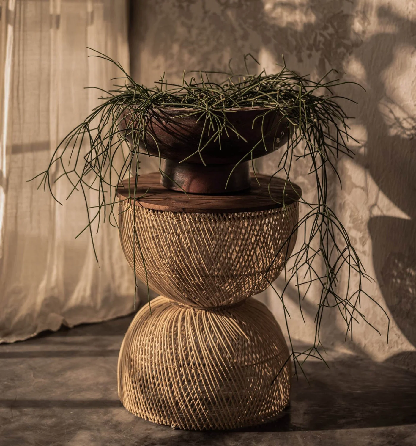 Bayan Wave Side Table - Natural - Image 2