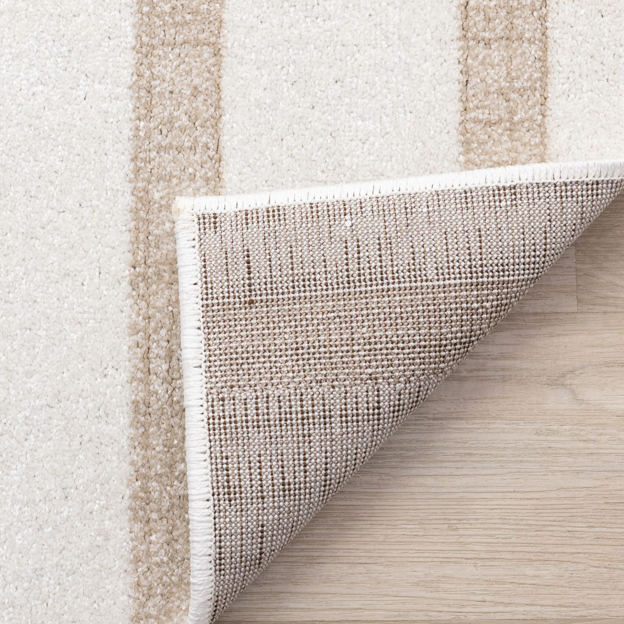 Beachwood Stripes 5'3" x 7'7" Striped Area Rug - Cream - Image 5