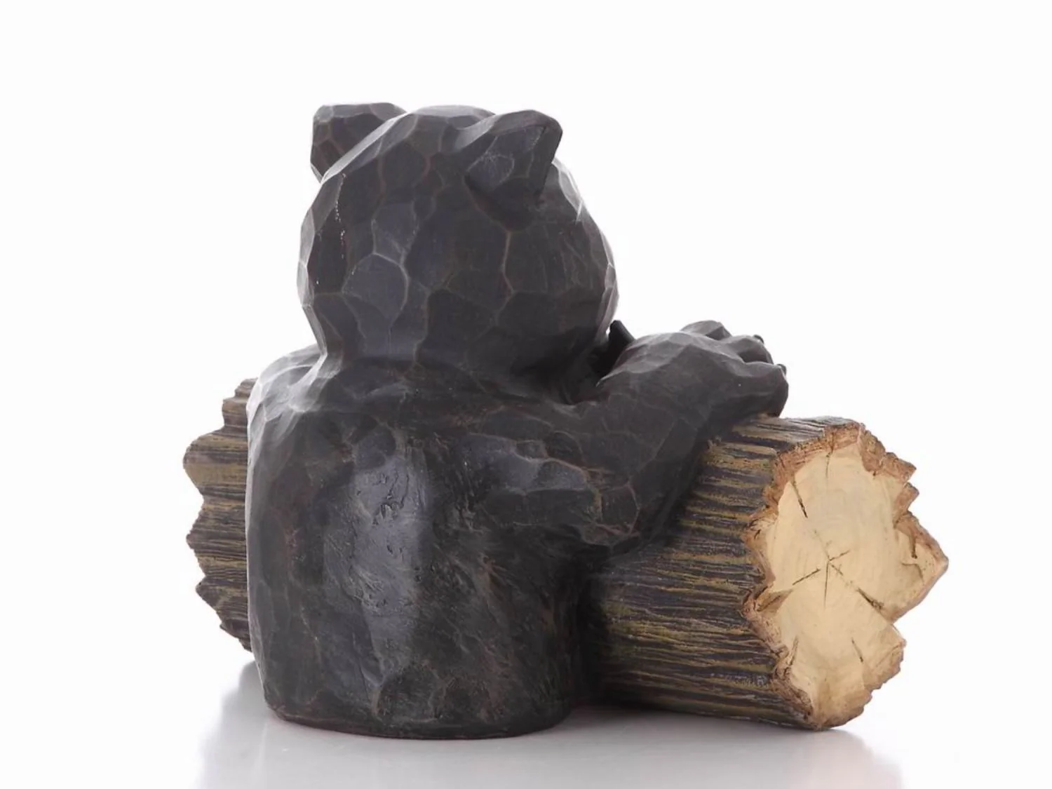 Bear Gone Fishing Statue - Black/ Brown - Image 7