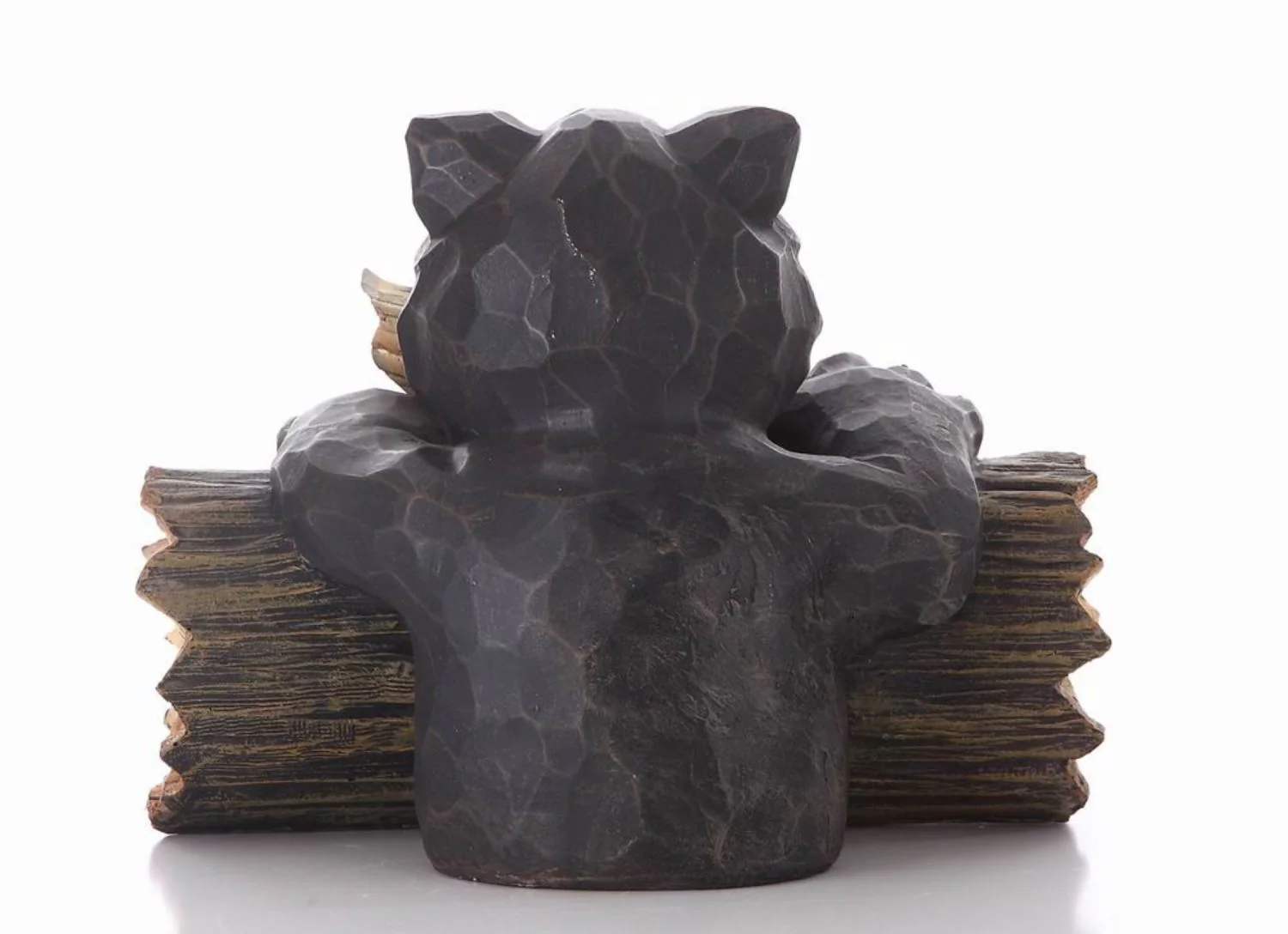 Bear Gone Fishing Statue - Black/ Brown - Image 8