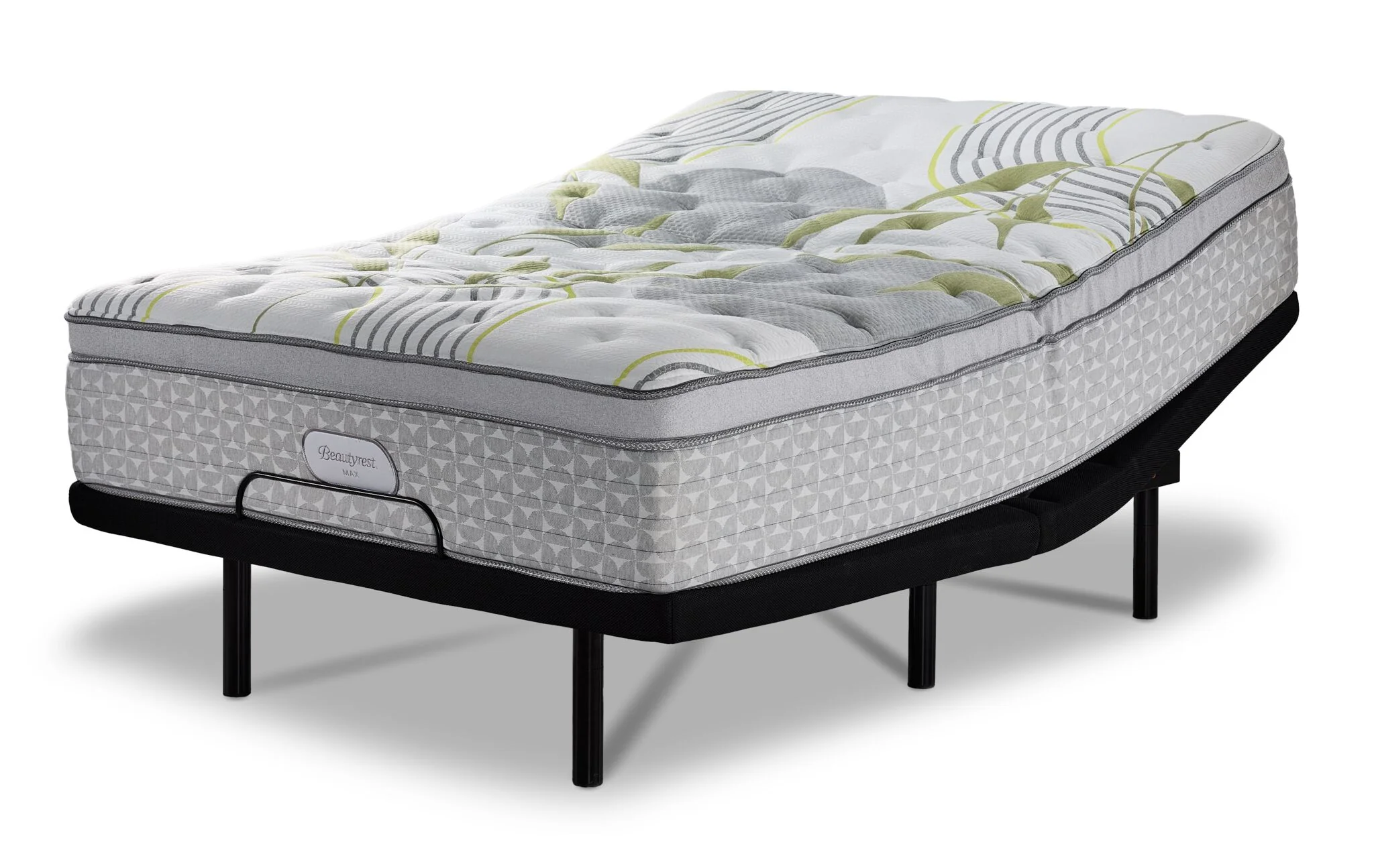 Beautyrest Max Moon Euro Top Plush Full Mattress and L2 Motion Pro Adjustable Base