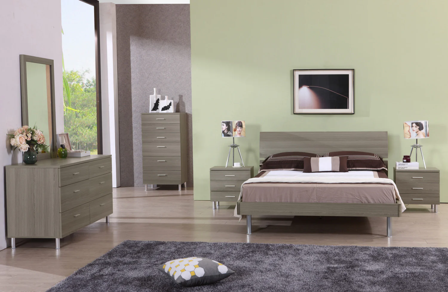 Bellmar 6 Drawer Chest - Grey - Image 2