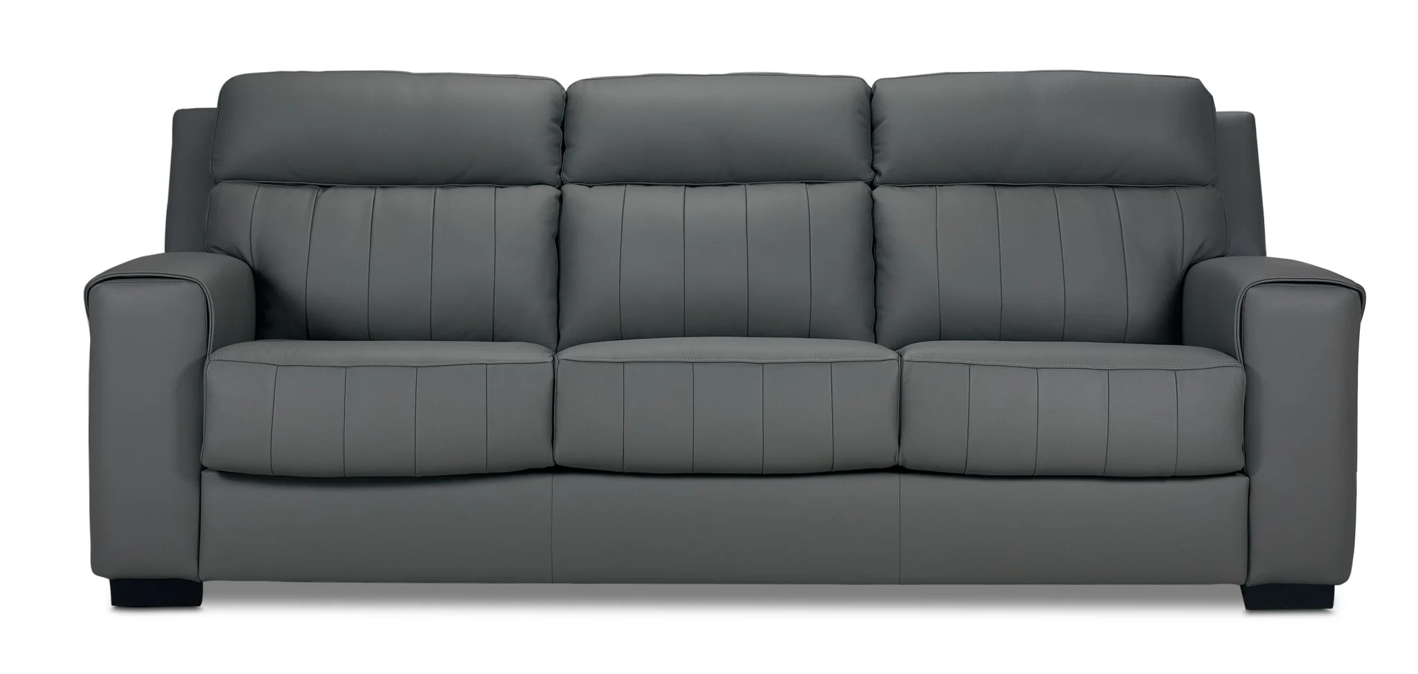 Benevento Leather Sofa - Steel - Image 2