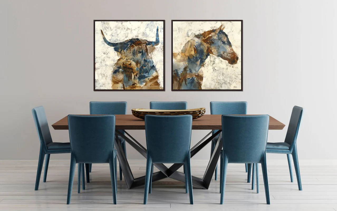 Bentley Wall Art - Brown/Blue - 33 X 33 - Image 2
