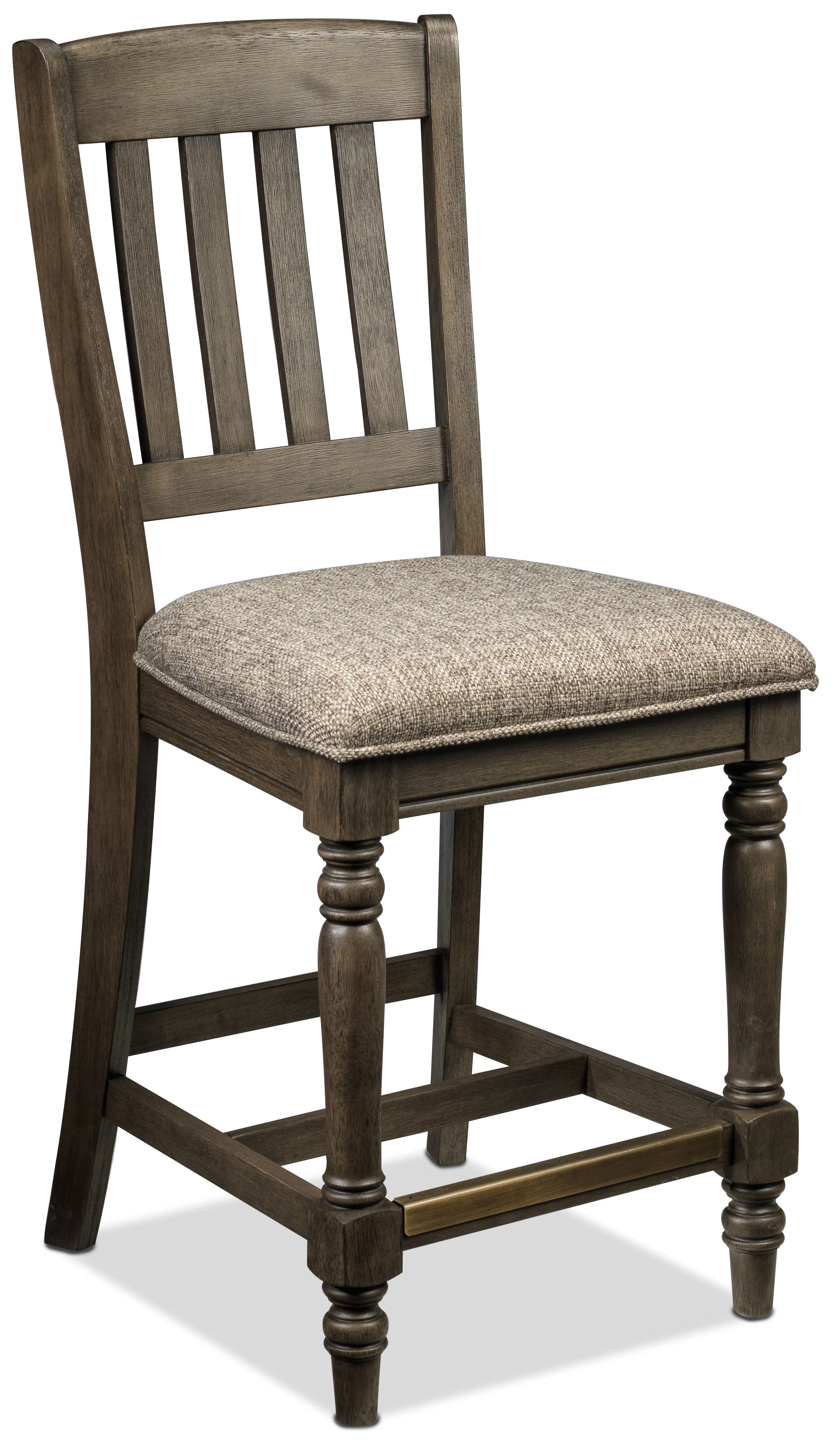 Bilboa 7-Piece Counter Height Dining Set with 2 Counter Backless Stools - Roasted Oak - Image 2