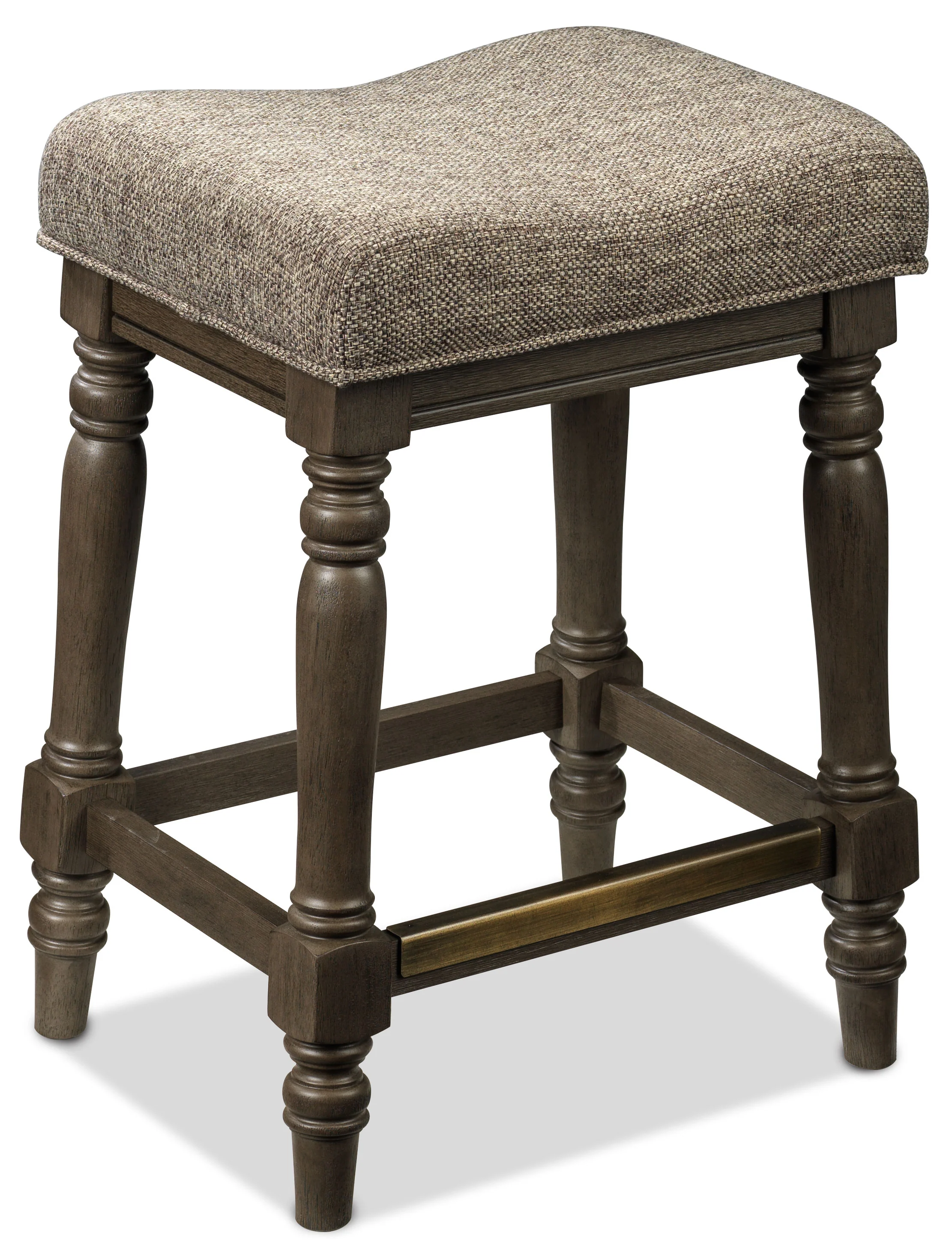 Bilboa 7-Piece Counter Height Dining Set with 2 Counter Backless Stools - Roasted Oak - Image 3