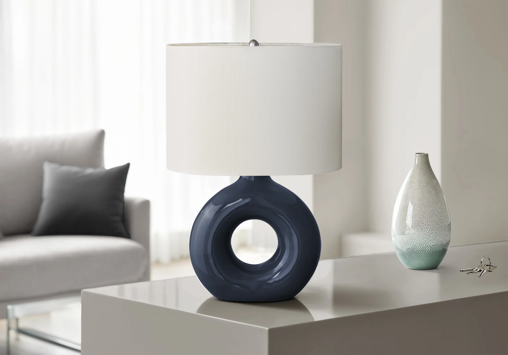 Birch Table Lamp - Blue - Image 2