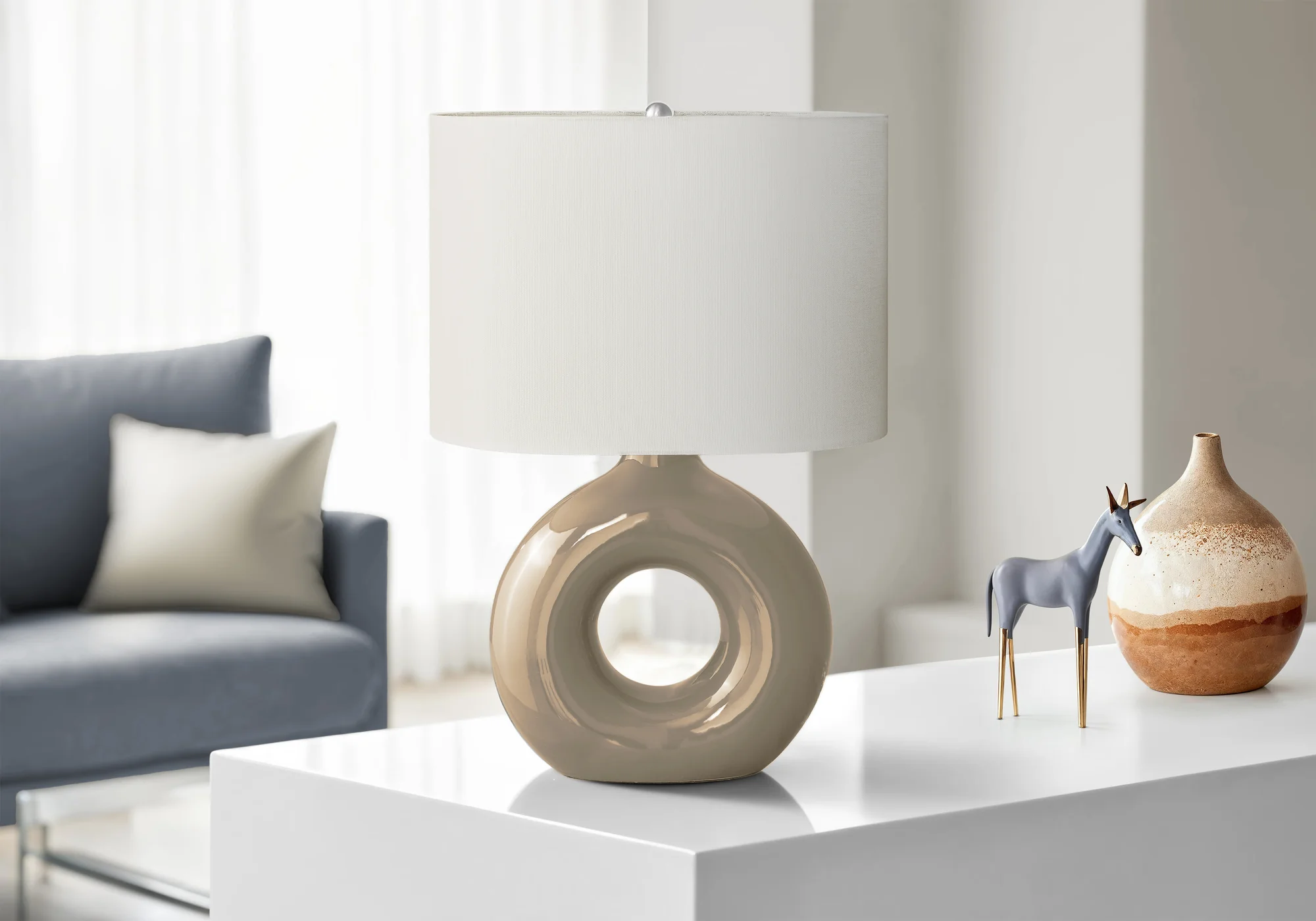 Birch Table Lamp - Brown - Image 2