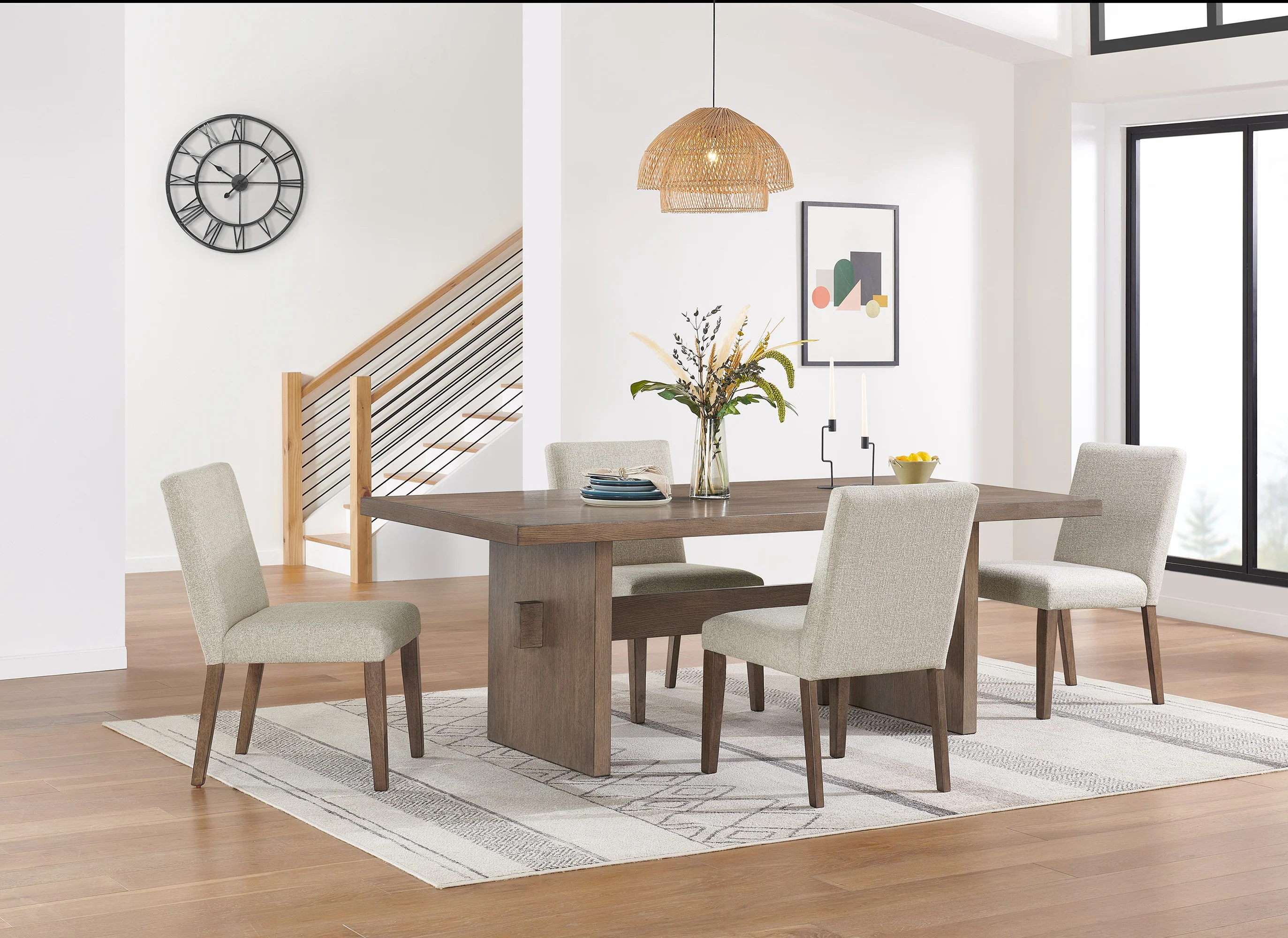 Biscotti 5-Piece Dining Set - Light Brown - Image 2