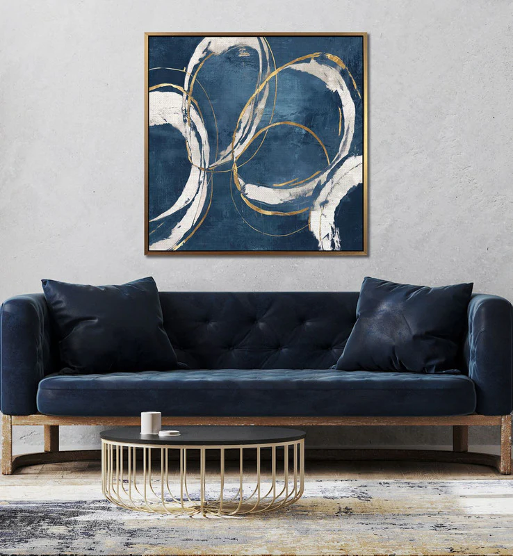 Blue Whimsy Wall Art - Blue/White - 37 X 37 - Image 2