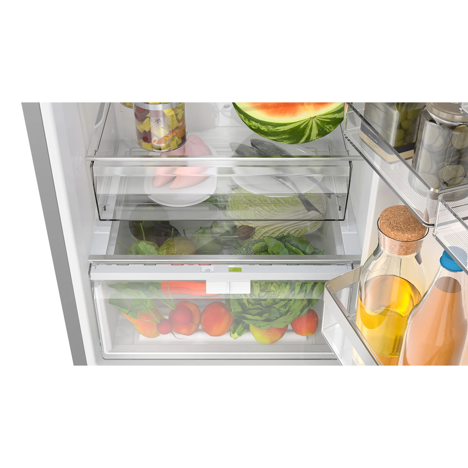 Bosch 24" 12.8 Cu. Ft. Stainless Steel Smart Counter-Depth Bottom-Freezer Refrigerator with Home Connect  - B24CB50ESS - Image 3