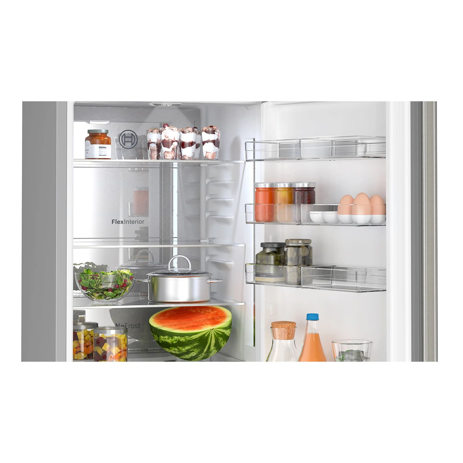Bosch 24" 12.8 Cu. Ft. Stainless Steel Smart Counter-Depth Bottom-Freezer Refrigerator with Home Connect  - B24CB50ESS - Image 4