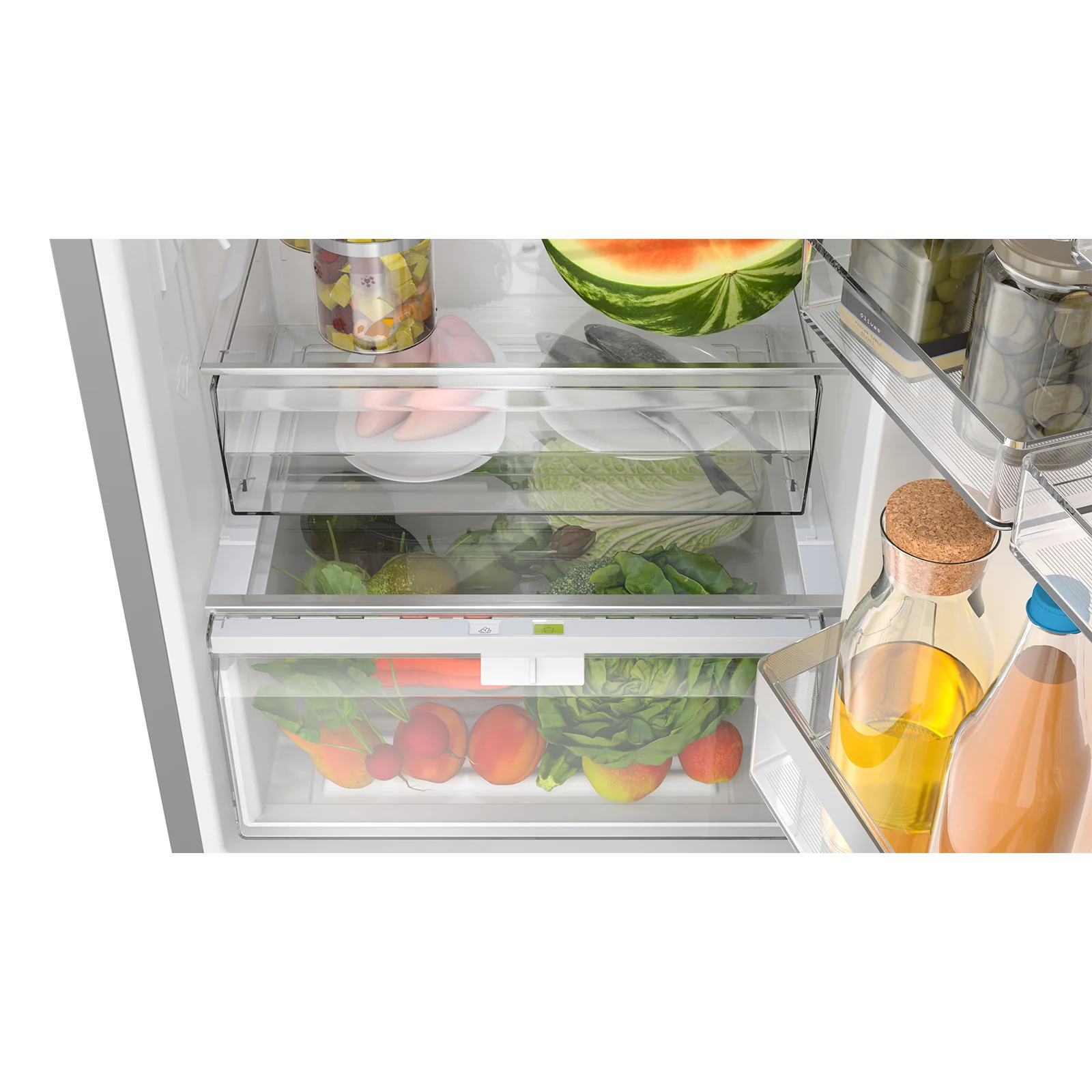 Bosch 24" 12.8 Cu. Ft. Stainless Steel Smart Counter-Depth Bottom-Freezer Refrigerator with Home Connect  - B24CB80ESS - Image 3