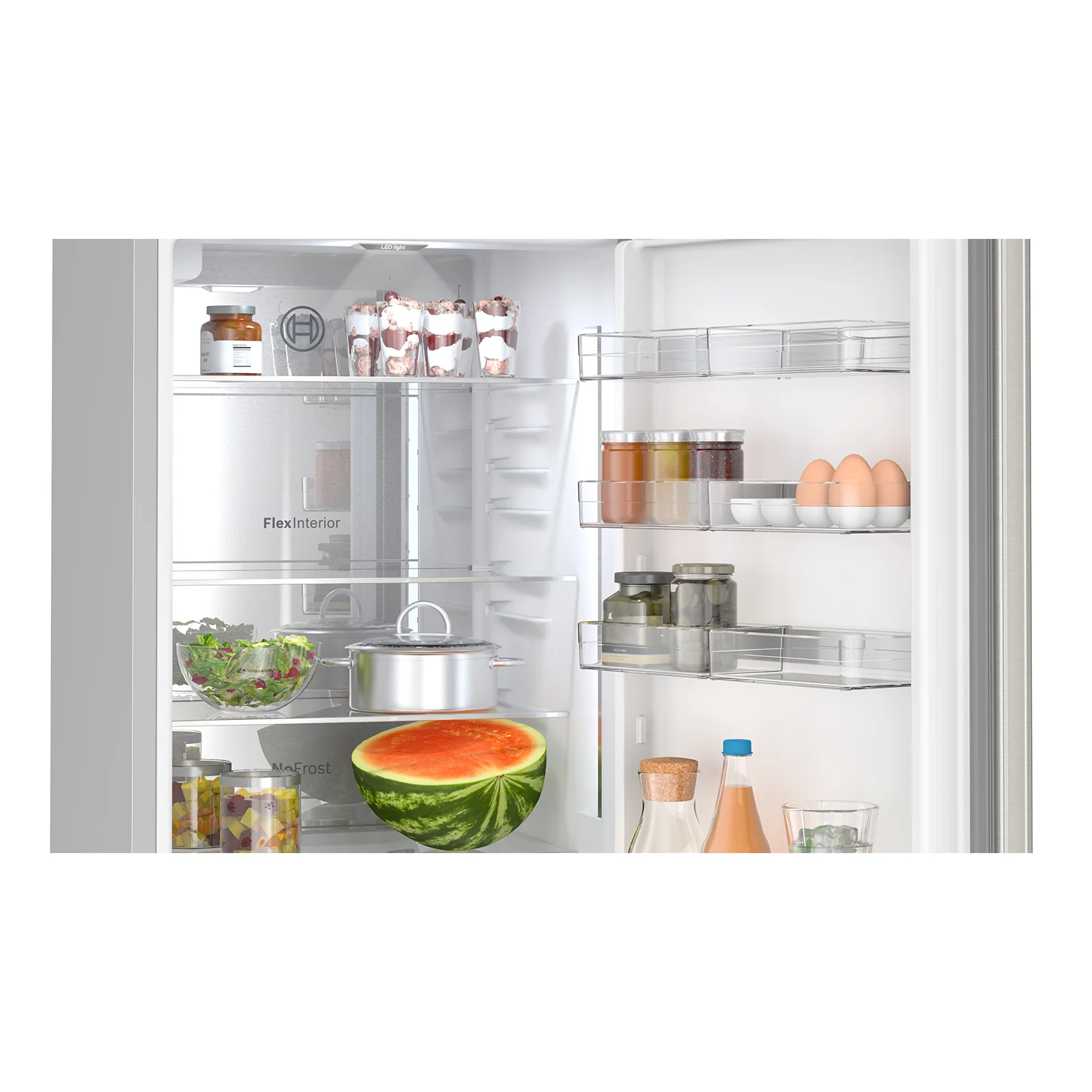 Bosch 24" 12.8 Cu. Ft. Stainless Steel Smart Counter-Depth Bottom-Freezer Refrigerator with Home Connect  - B24CB80ESS - Image 4
