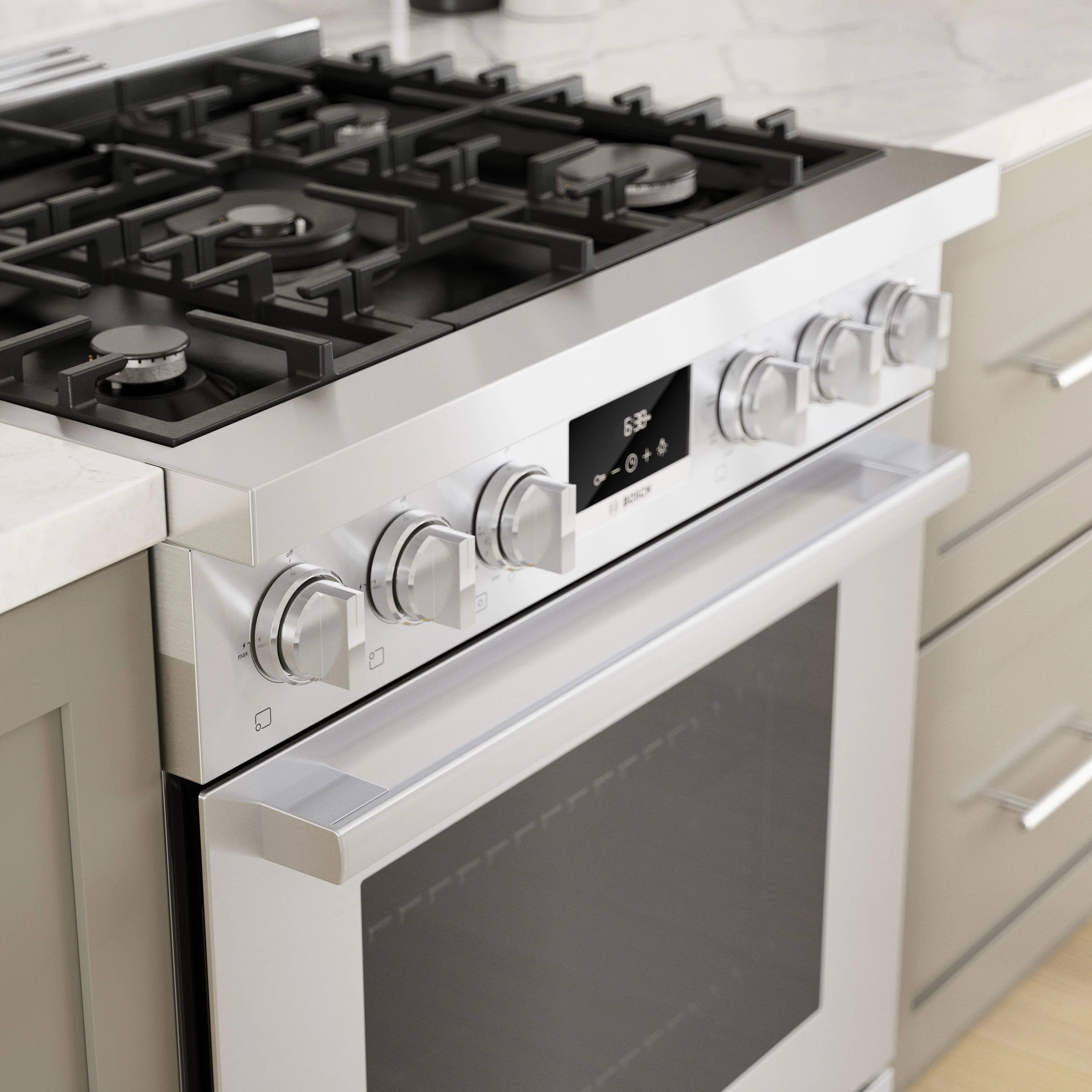 Bosch 30" Industrial Style Gas Range Stainless Steel - HGS8055UC - Image 11
