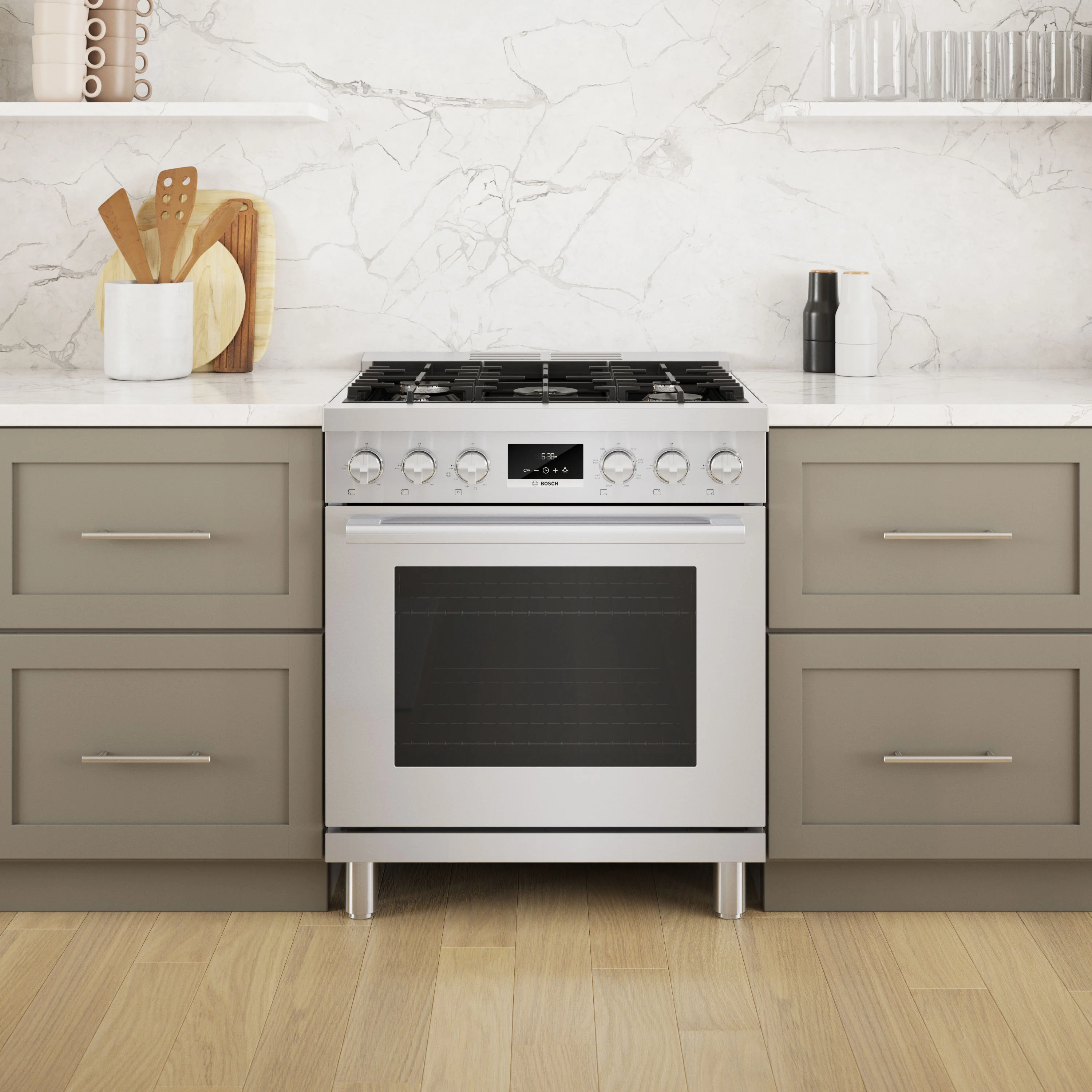 Bosch 30" Industrial Style Gas Range Stainless Steel - HGS8055UC - Image 12