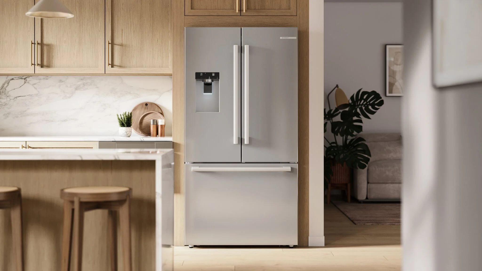 Bosch 36" 21.6 Cu. Ft. Stainless Steel French Door Refrigerator - B36CD52SNS - Image 2
