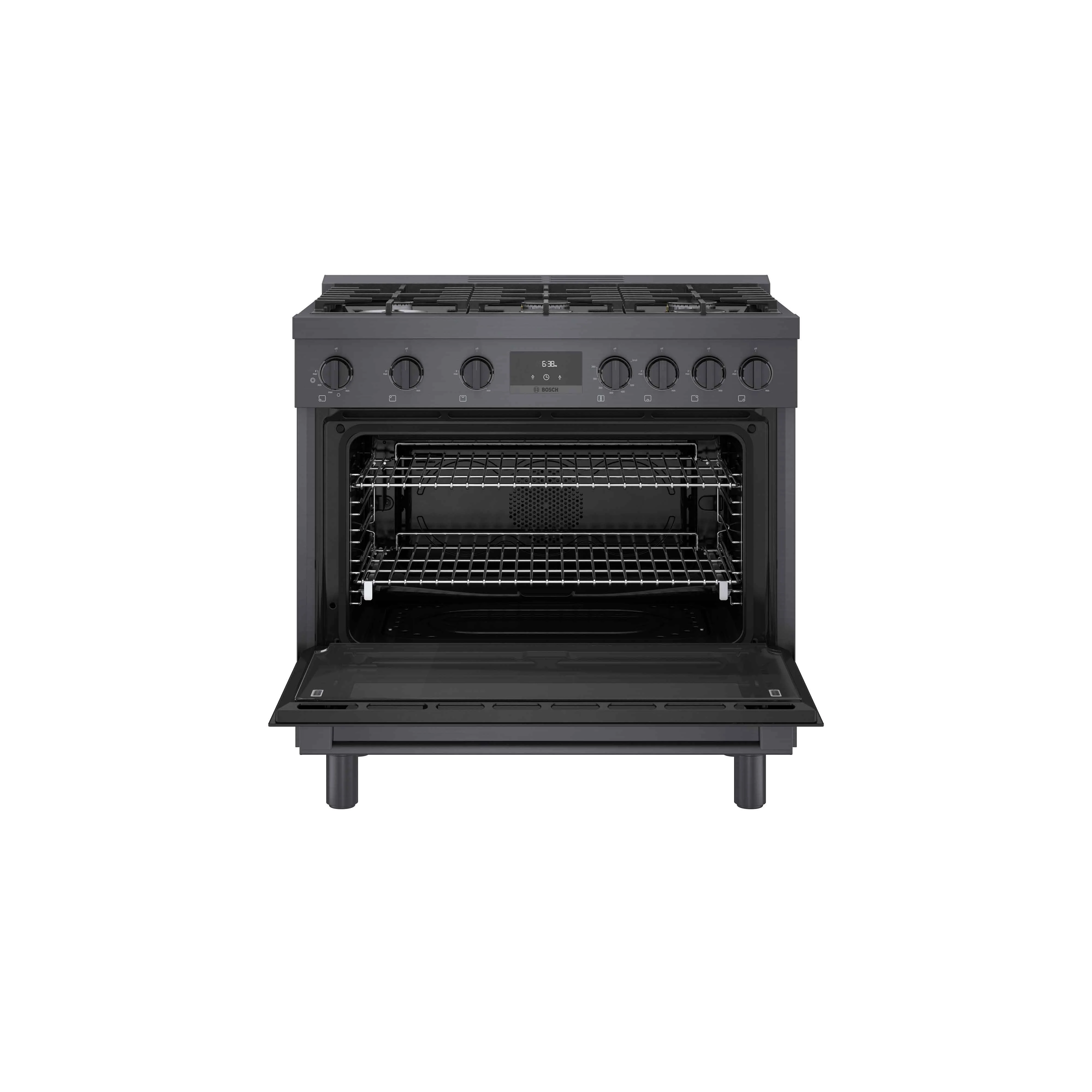 Bosch 36" Industrial Style Gas Range Black Stainless Steel - HGS8645UC - Image 12