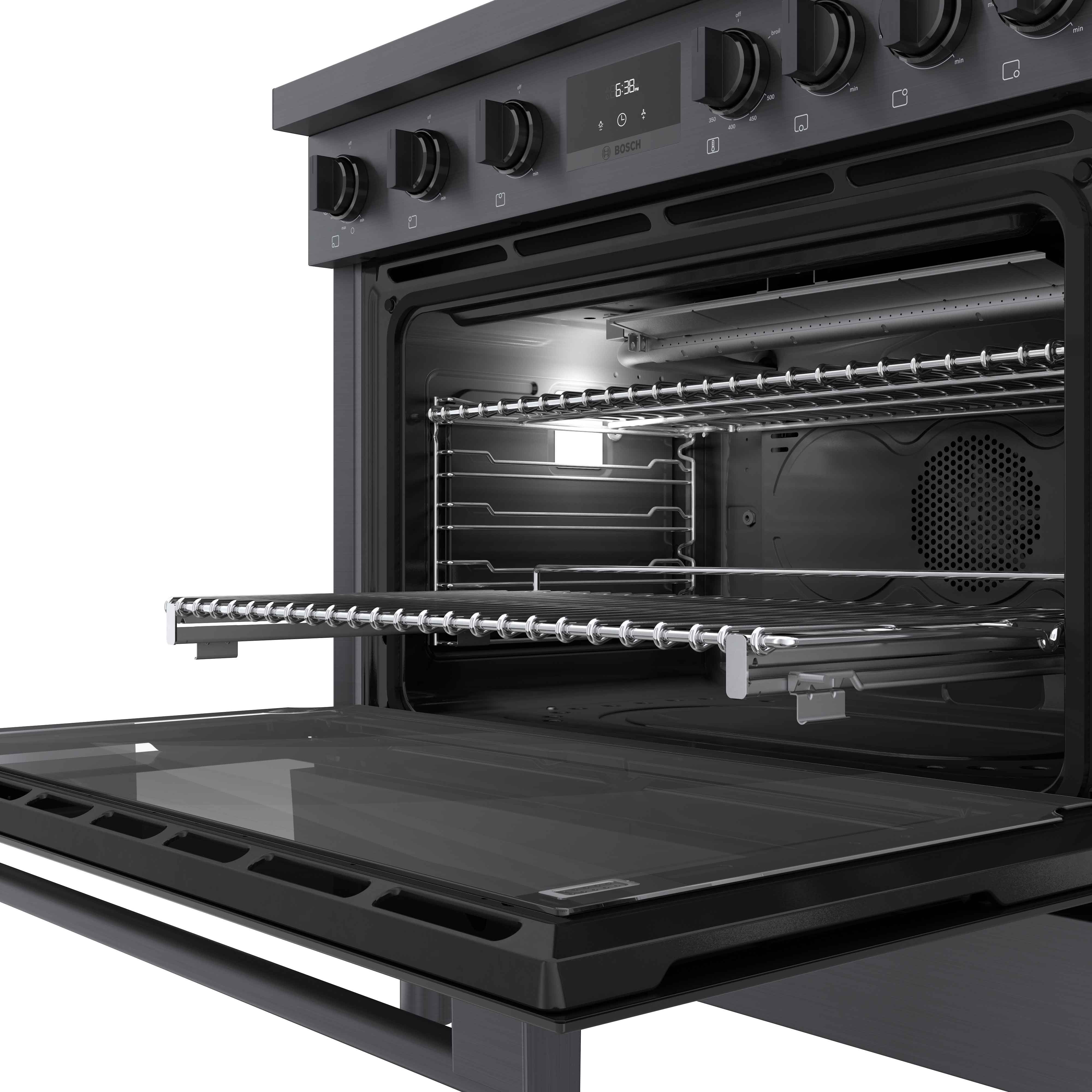 Bosch 36" Industrial Style Gas Range Black Stainless Steel - HGS8645UC - Image 3
