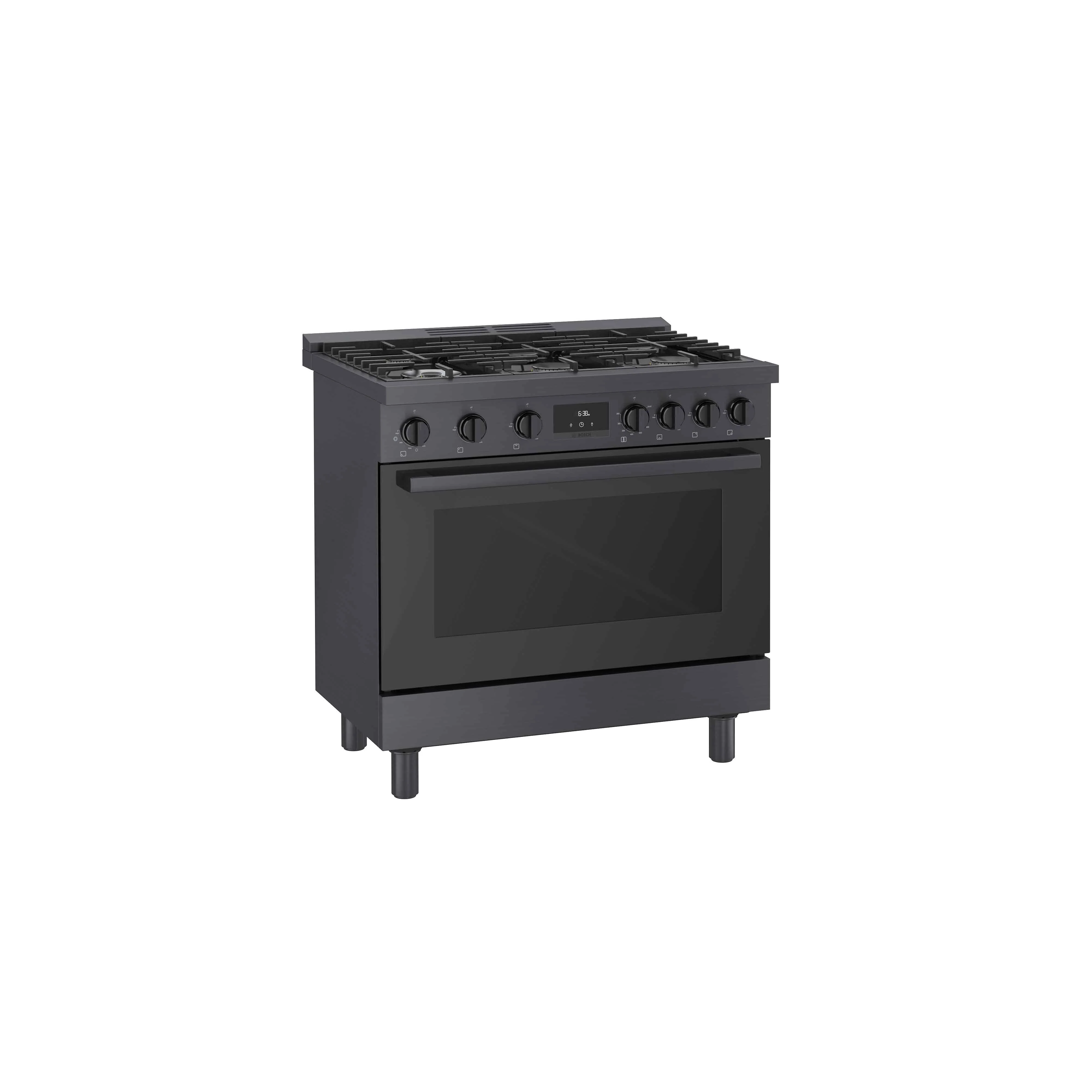 Bosch 36" Industrial Style Gas Range Black Stainless Steel - HGS8645UC - Image 5