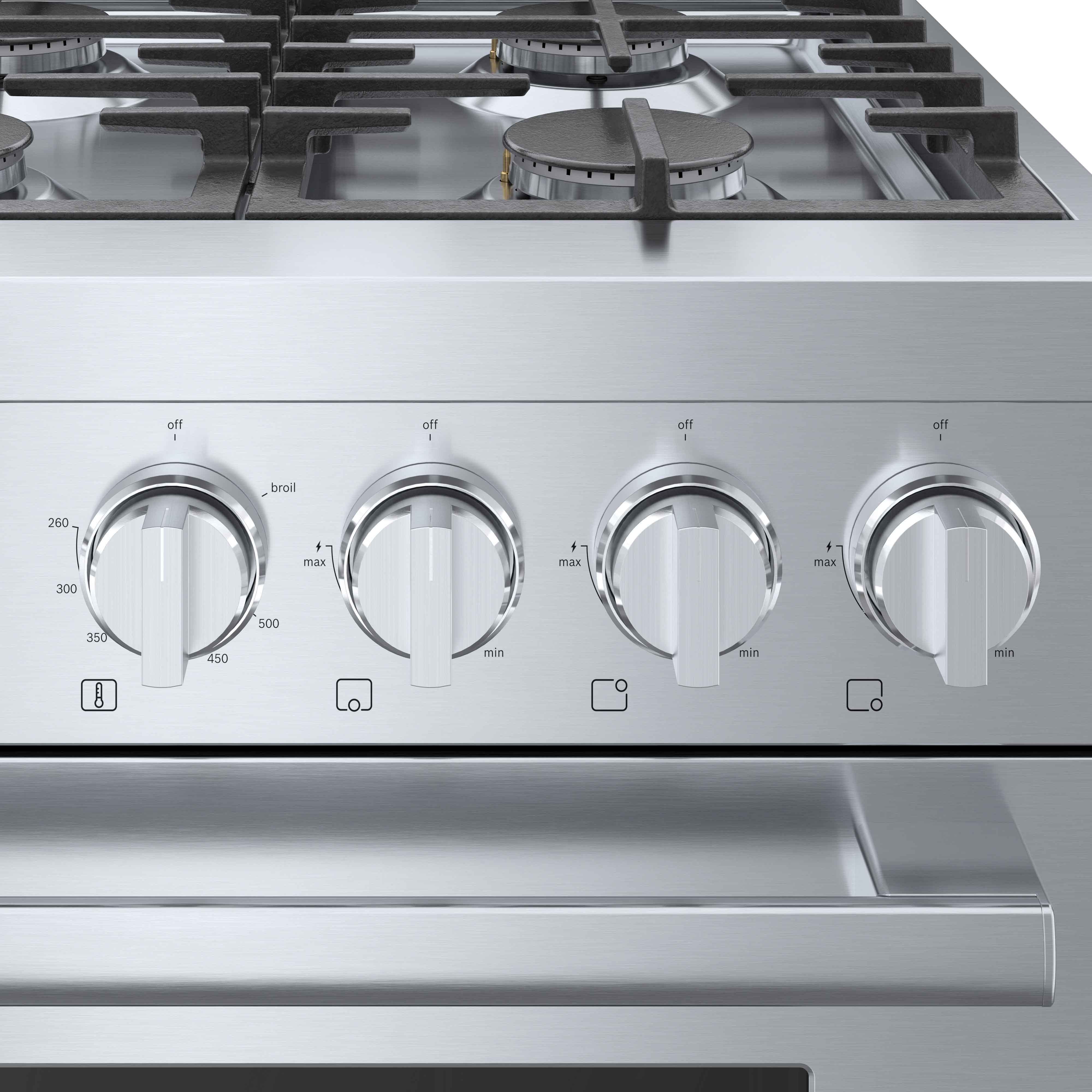 Bosch 36" Industrial Style Gas Range Stainless Steel - HGS8655UC - Image 10