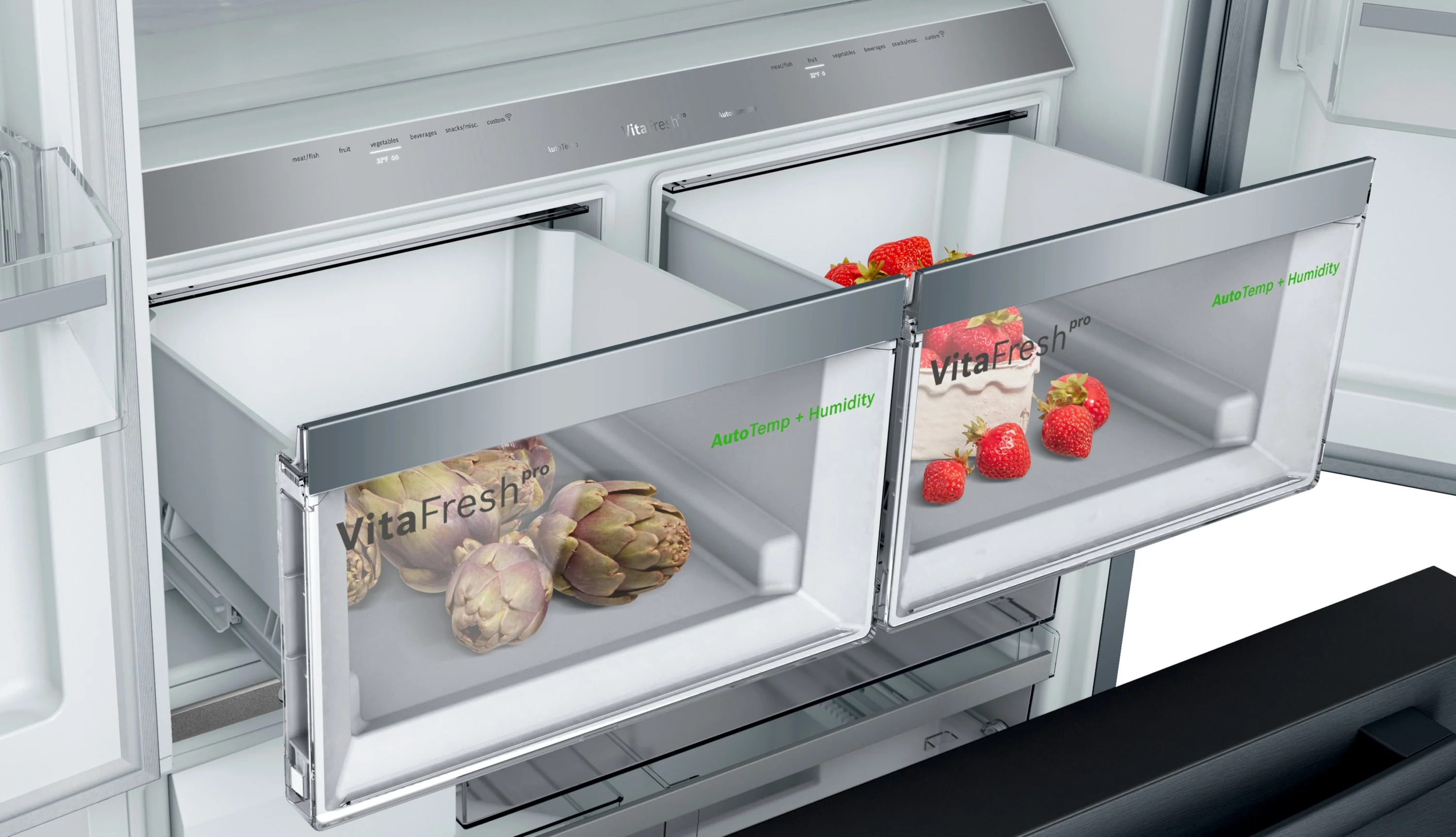Bosch 800 Series 36"  20.8 Cu. Ft. Black Stainless Steel Counter-Depth French Door Refrigerator - B36CT80SNB - Image 6