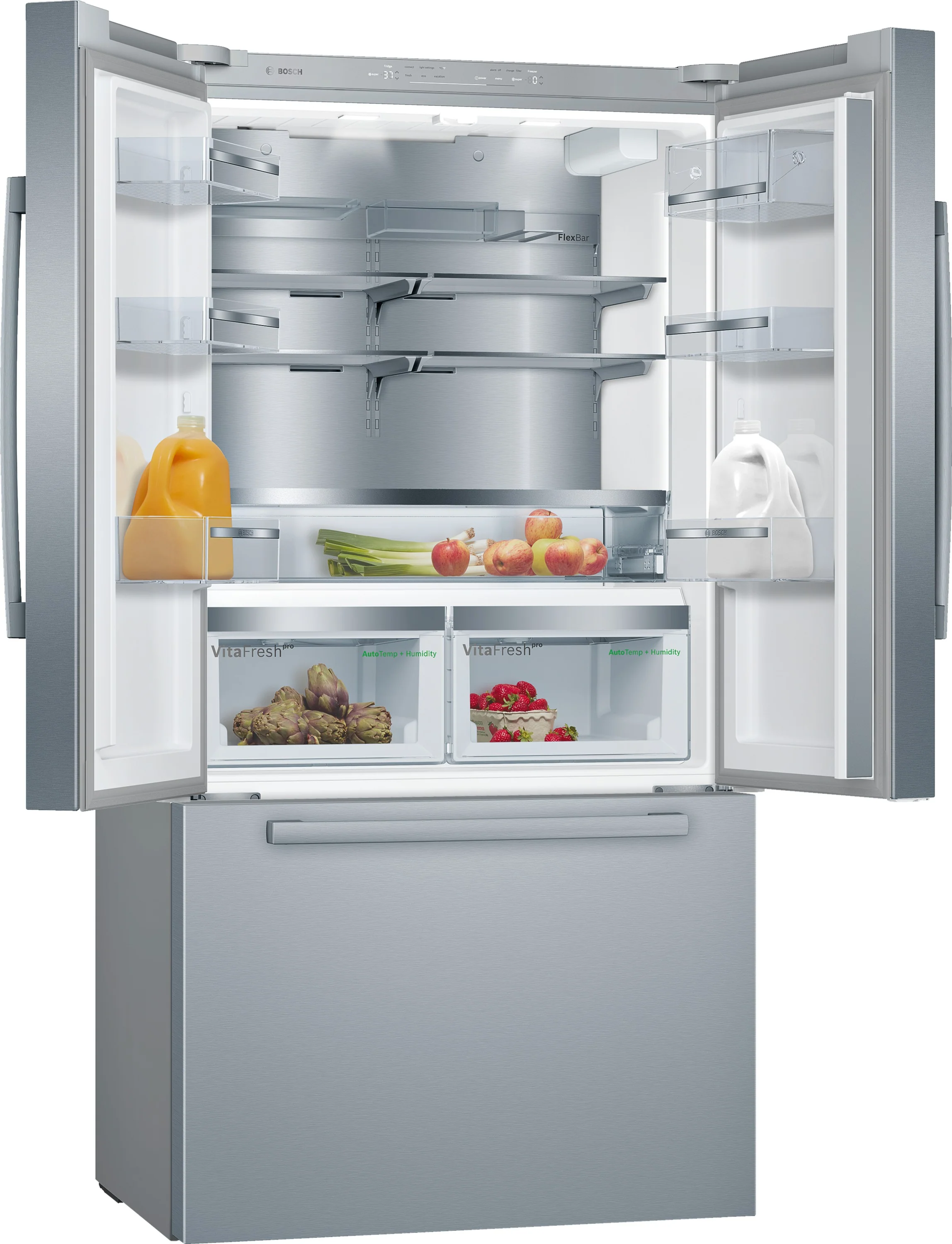 Bosch 800 Series 36" 20.8 Cu. Ft. Stainless Steel Counter-Depth French Door Refrigerator - B36CT80SNS - Image 3