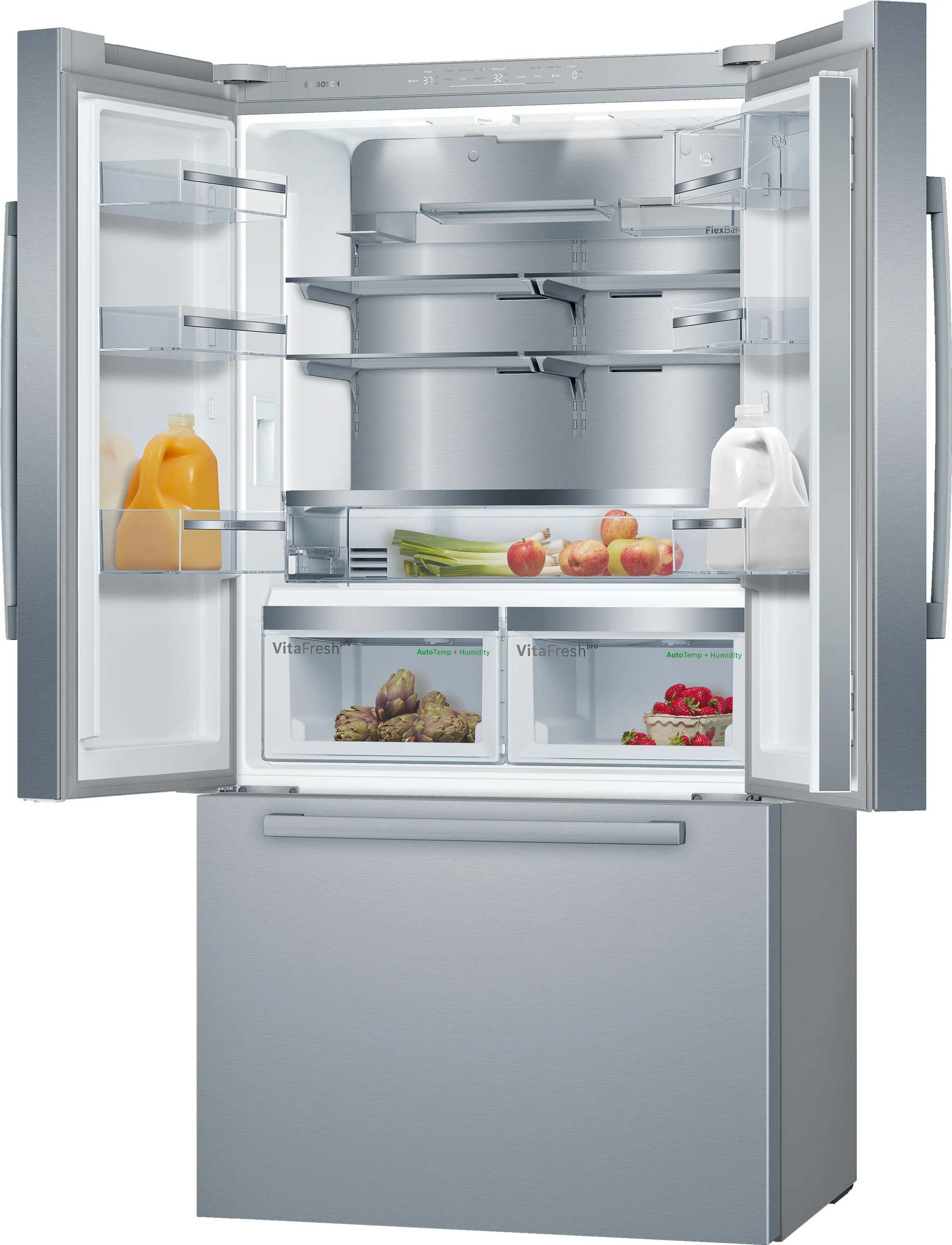 Bosch 800 Series 36" 20.8 Cu. Ft. Stainless Steel Counter-Depth French Door Refrigerator - B36CT80SNS - Image 4