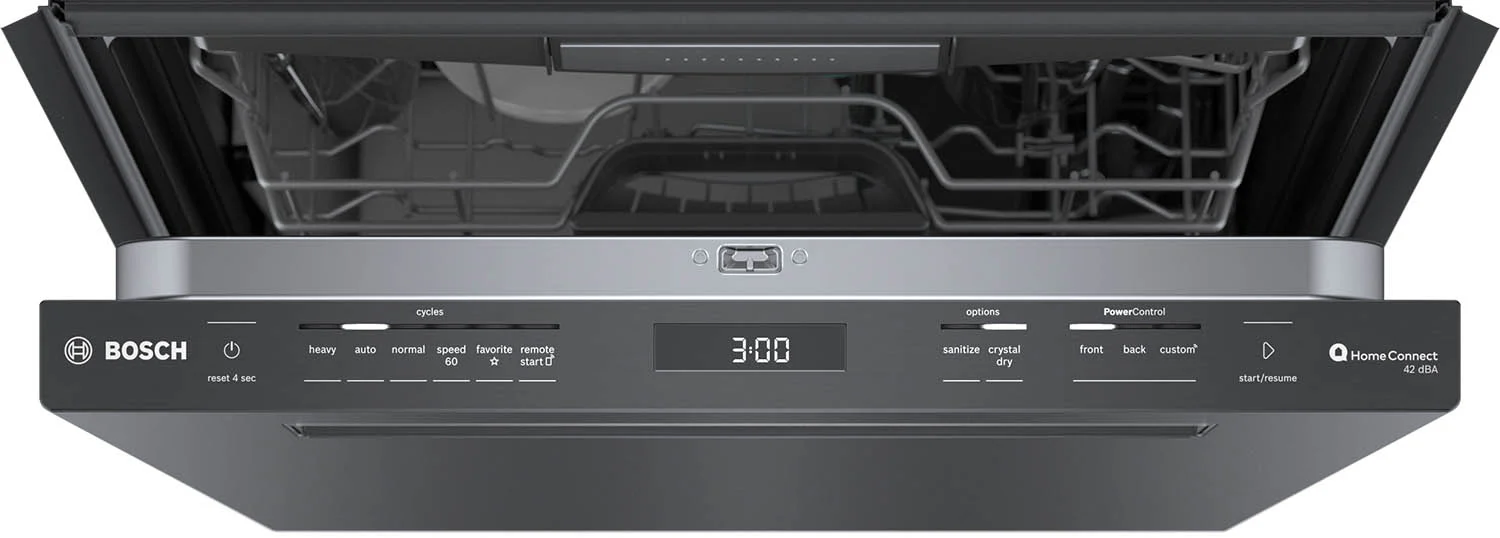 Bosch Black Stainless Steel 24" Smart Dishwasher with Home Connect, Third Rack - SHP78CM4N - Image 3