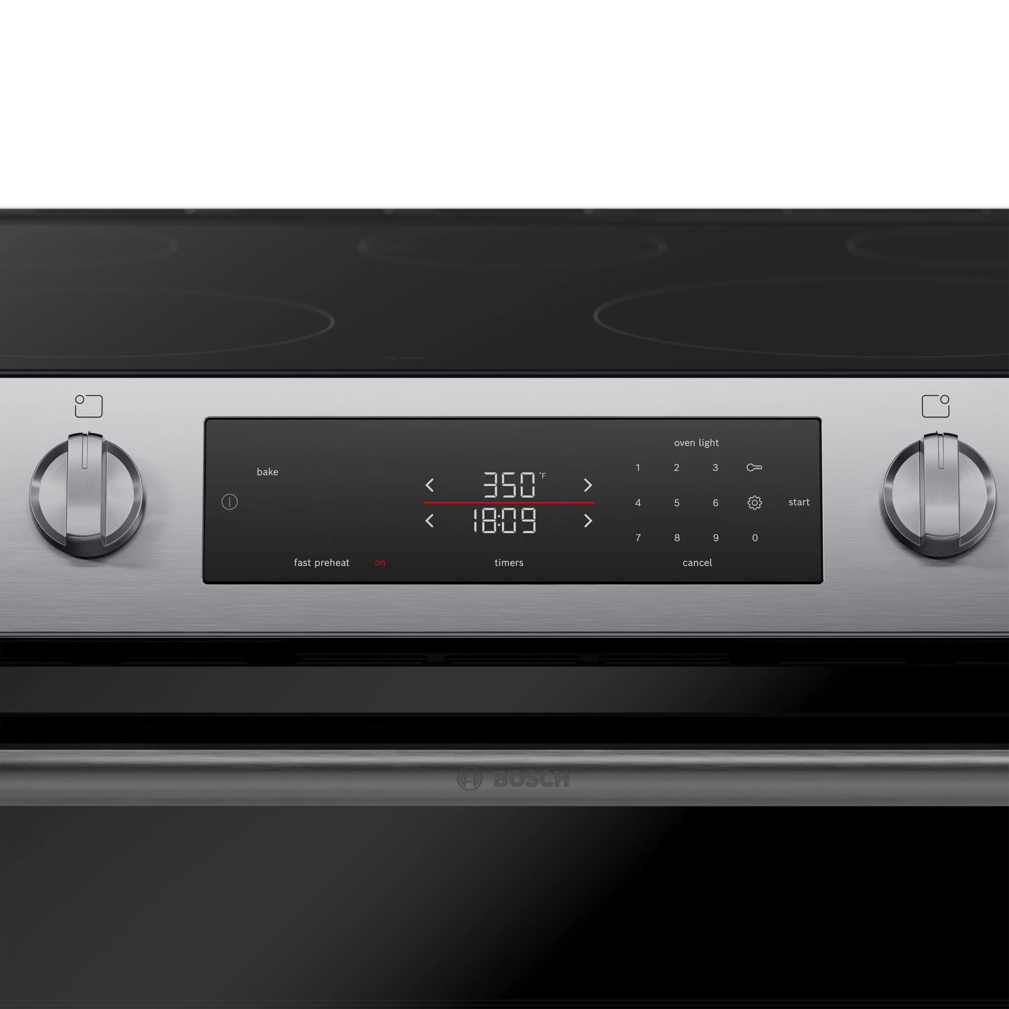 Bosch Stainless Steel 100 Series Slide-In Electric Range (5.8 Cu. Ft) - HEF1050MC - Image 4
